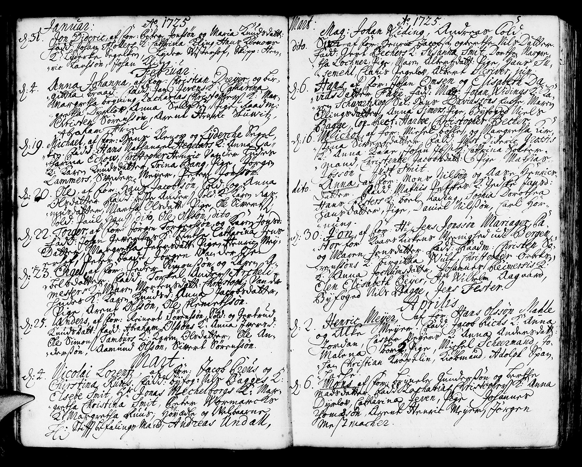 Korskirken sokneprestembete, AV/SAB-A-76101/H/Haa/L0004: Parish register (official) no. A 4, 1720-1750, p. 53