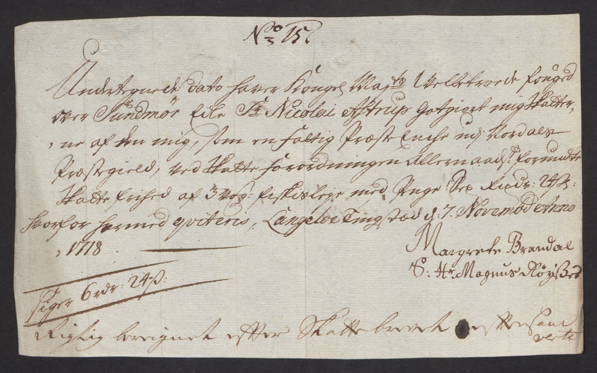 Rentekammeret inntil 1814, Reviderte regnskaper, Fogderegnskap, AV/RA-EA-4092/R54/L3570: Fogderegnskap Sunnmøre, 1718, p. 147