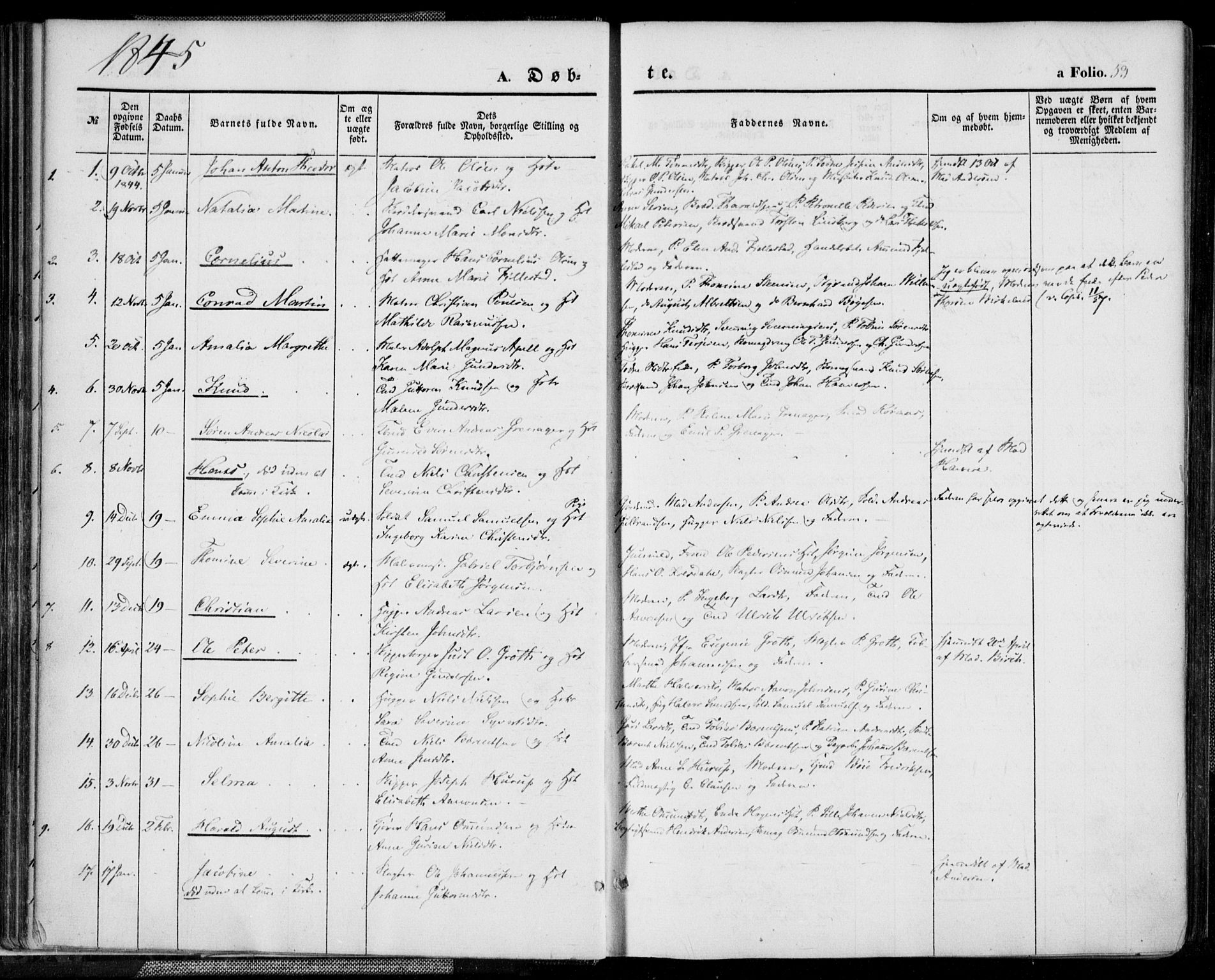Kristiansand domprosti, SAK/1112-0006/F/Fa/L0013: Parish register (official) no. A 13, 1842-1851, p. 53