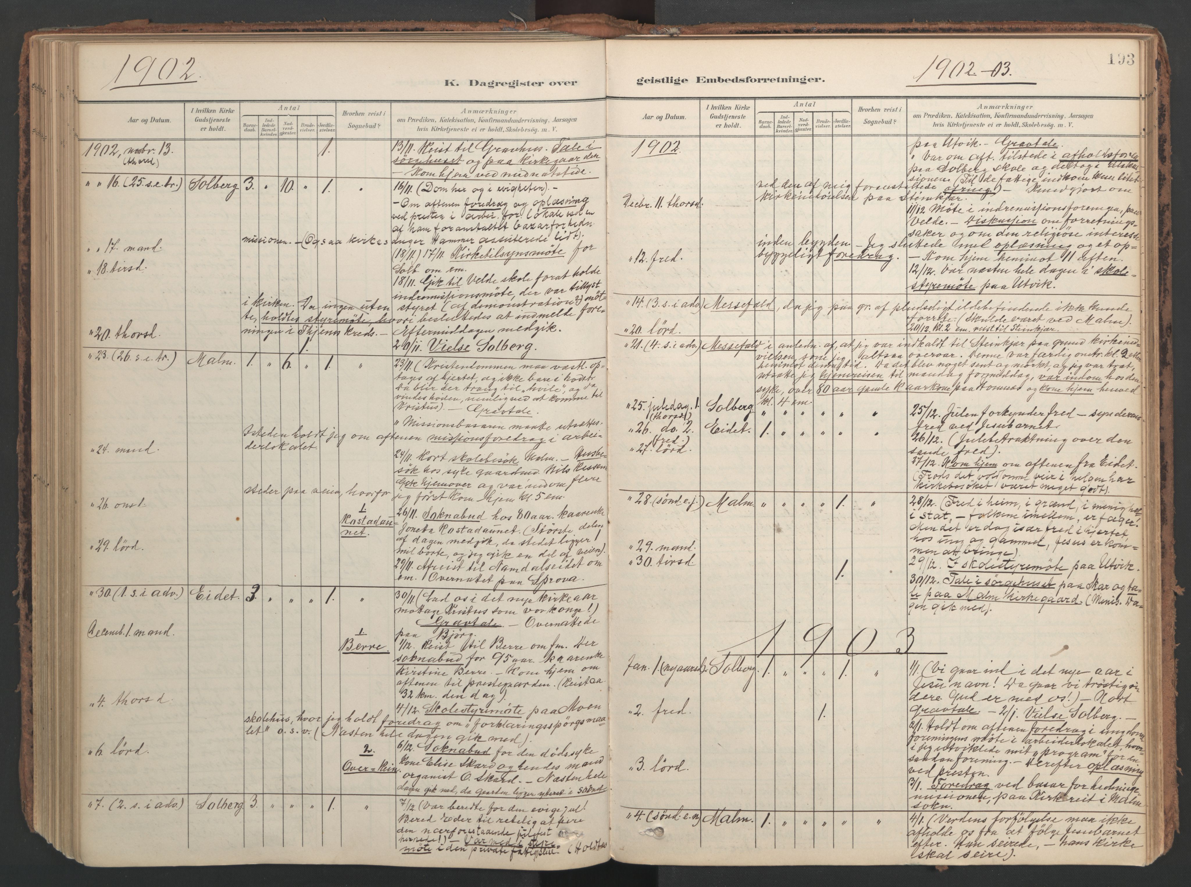 Ministerialprotokoller, klokkerbøker og fødselsregistre - Nord-Trøndelag, SAT/A-1458/741/L0397: Parish register (official) no. 741A11, 1901-1911, p. 193