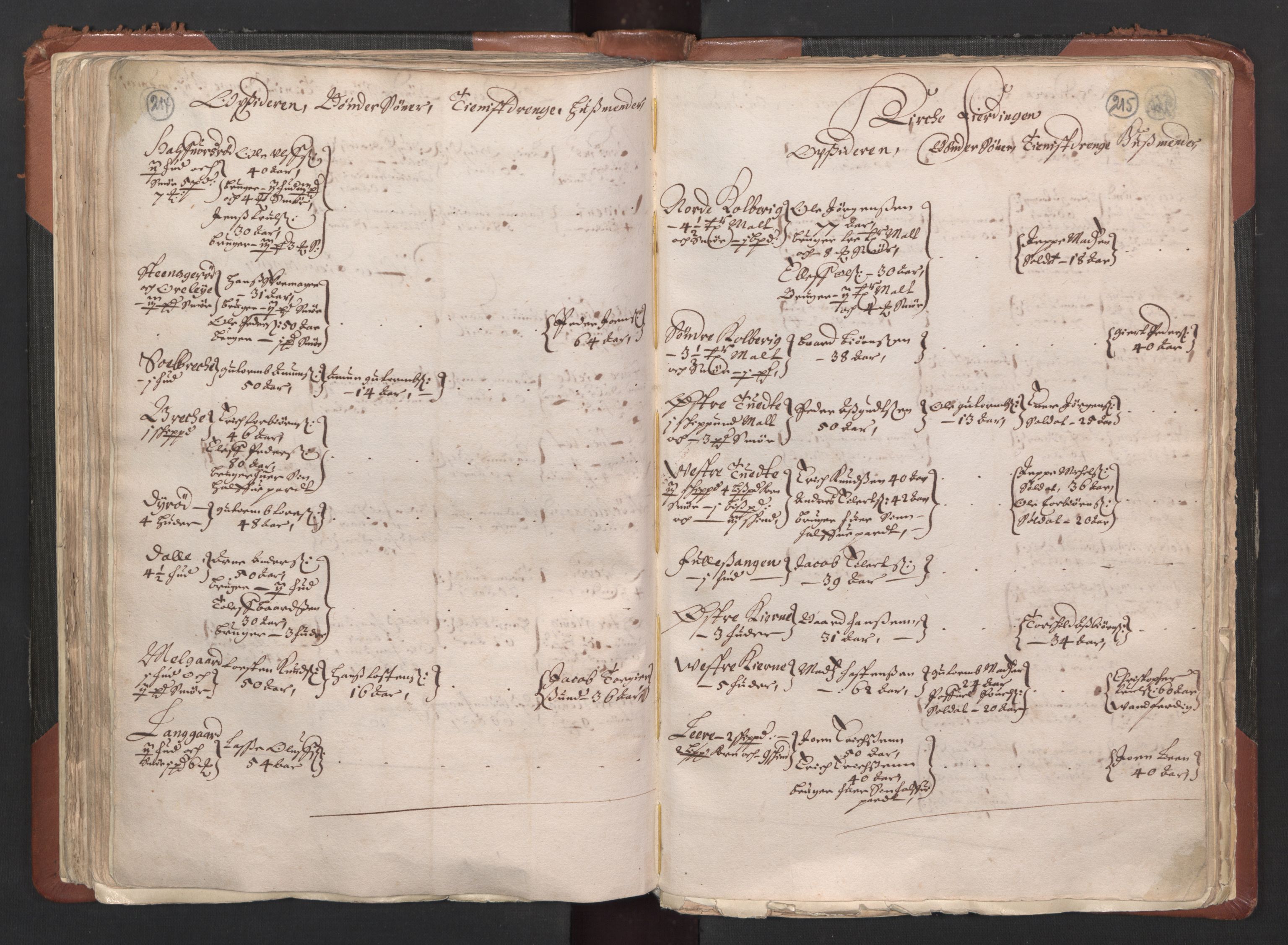 RA, Bailiff's Census 1664-1666, no. 1: Modern Østfold county, 1664, p. 214-215