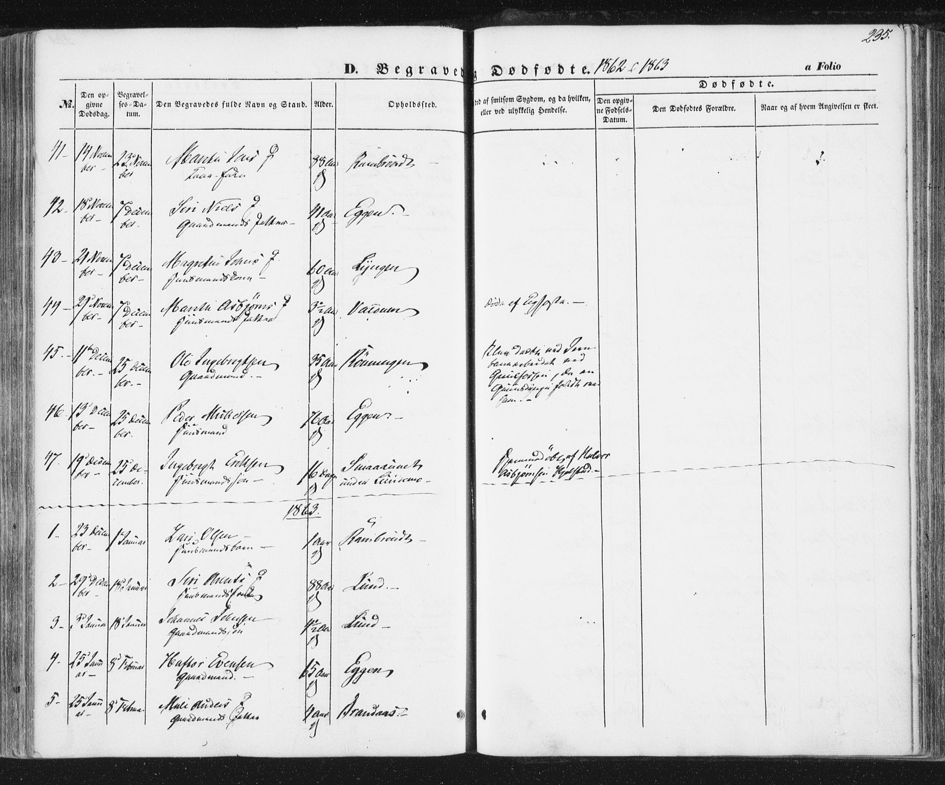 Ministerialprotokoller, klokkerbøker og fødselsregistre - Sør-Trøndelag, SAT/A-1456/692/L1103: Parish register (official) no. 692A03, 1849-1870, p. 235