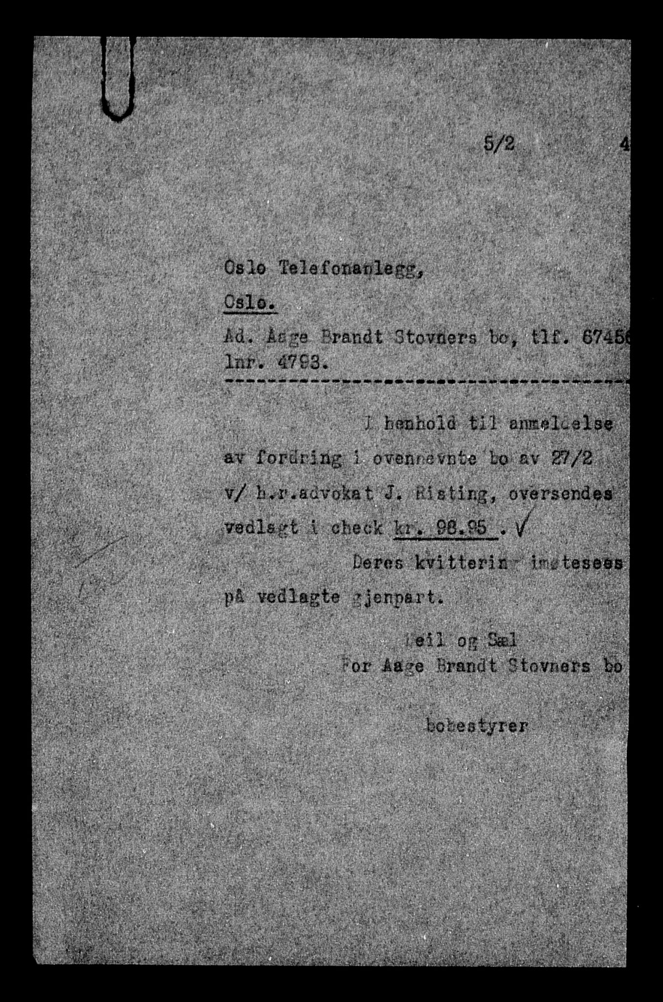 Justisdepartementet, Tilbakeføringskontoret for inndratte formuer, AV/RA-S-1564/H/Hc/Hcc/L0983: --, 1945-1947, p. 415