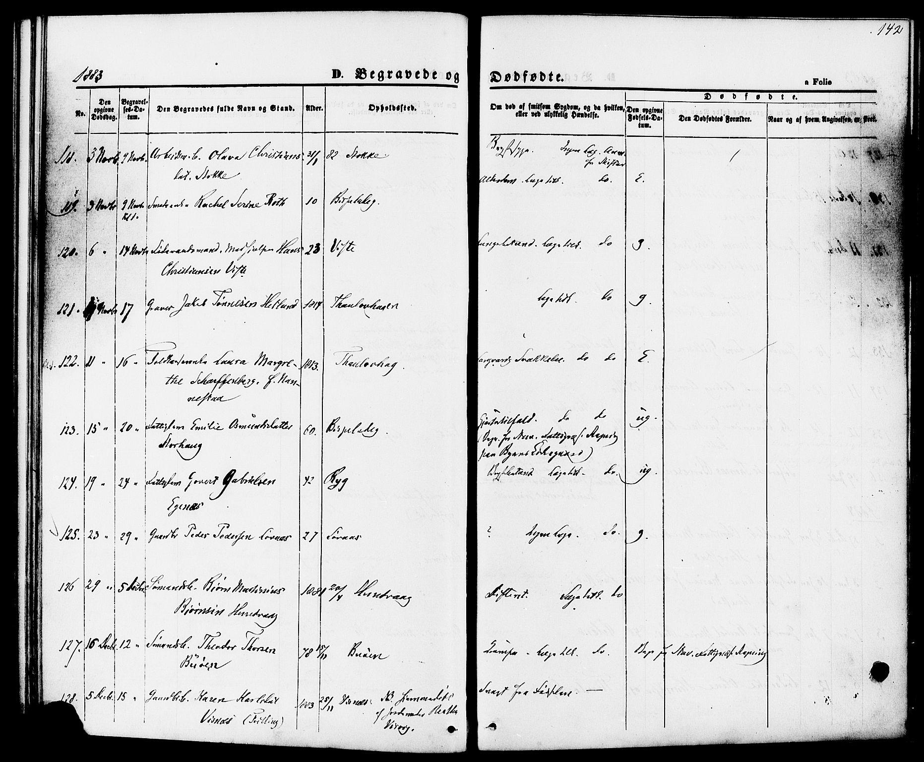 Hetland sokneprestkontor, AV/SAST-A-101826/30/30BA/L0006: Parish register (official) no. A 6, 1869-1884, p. 142