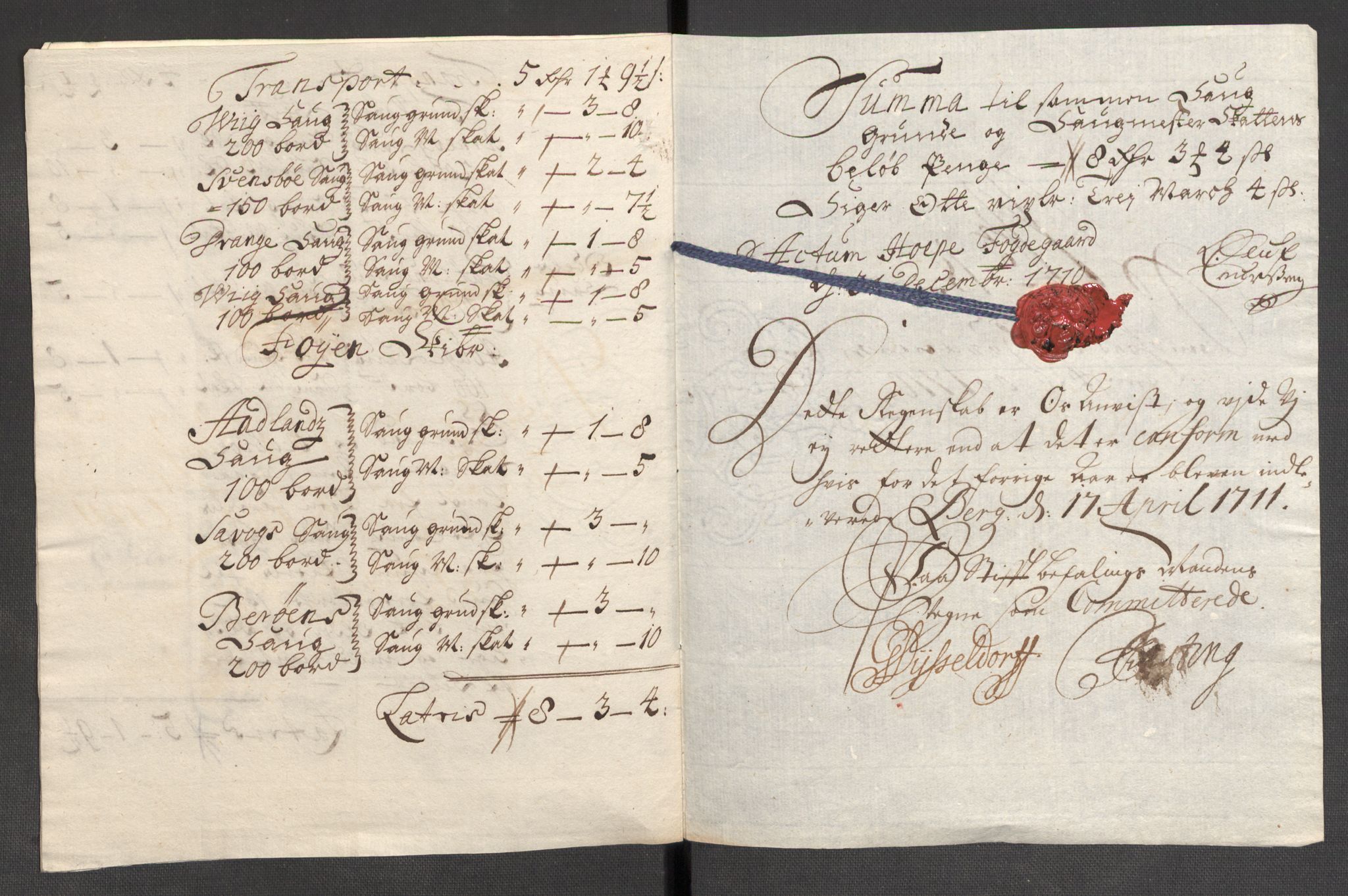 Rentekammeret inntil 1814, Reviderte regnskaper, Fogderegnskap, AV/RA-EA-4092/R48/L2986: Fogderegnskap Sunnhordland og Hardanger, 1709-1710, p. 472