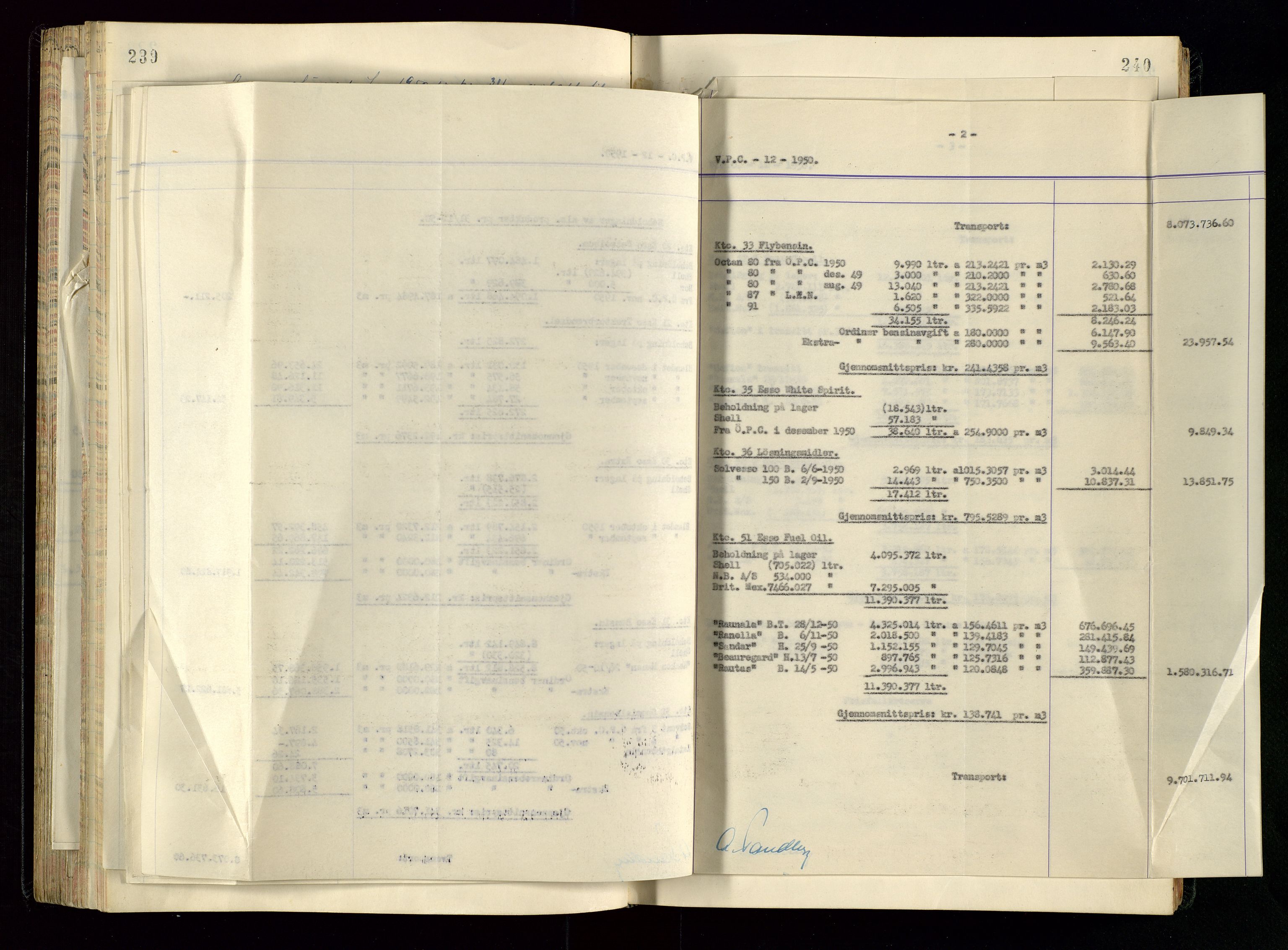 PA 1534 - Østlandske Petroleumscompagni A/S, AV/SAST-A-101954/A/Aa/L0005/0001: Direksjonsprotokoller / Den Administrerende Direksjon alle selskaper (referatprotokoll), 1943-1958