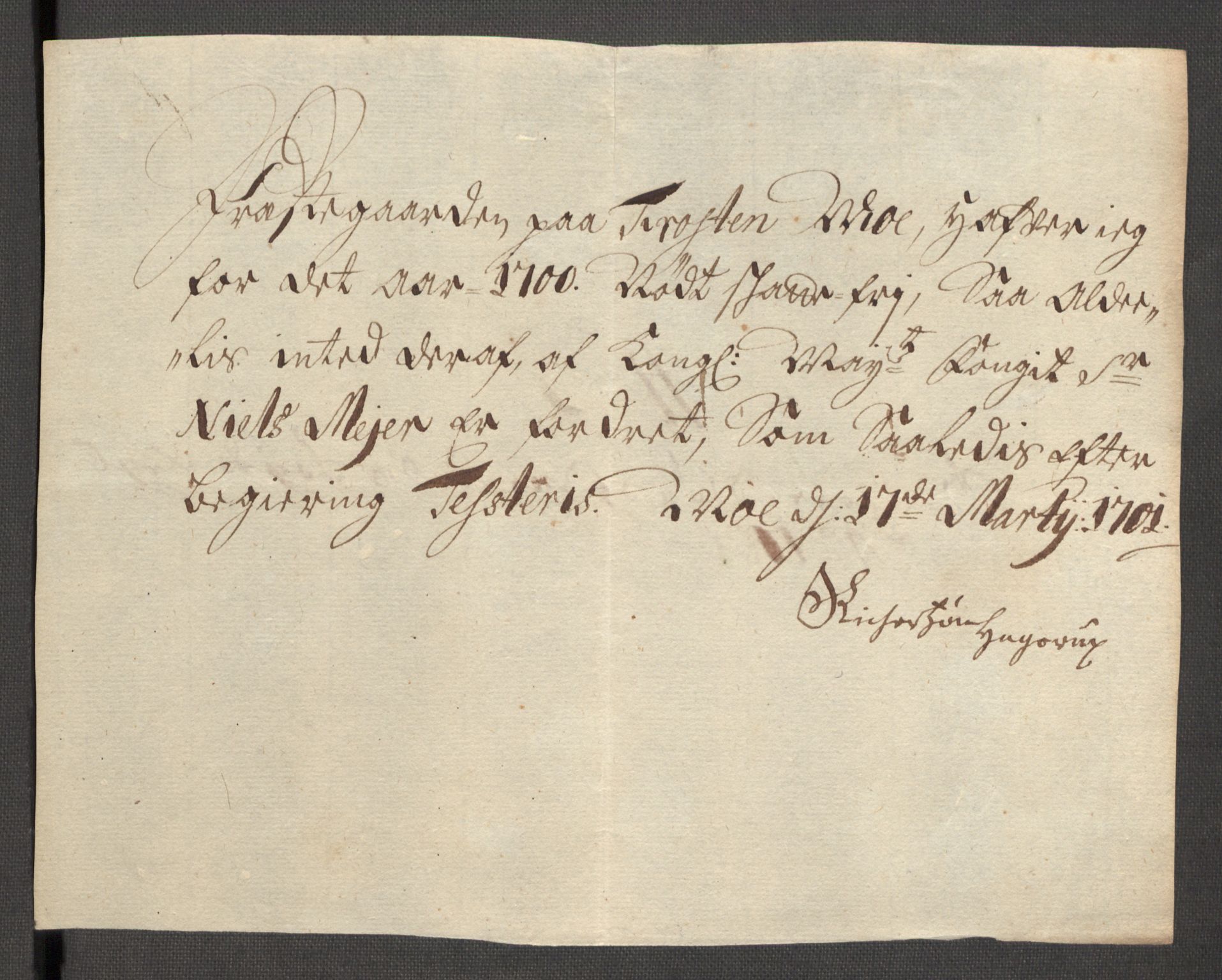 Rentekammeret inntil 1814, Reviderte regnskaper, Fogderegnskap, RA/EA-4092/R62/L4192: Fogderegnskap Stjørdal og Verdal, 1700, p. 218