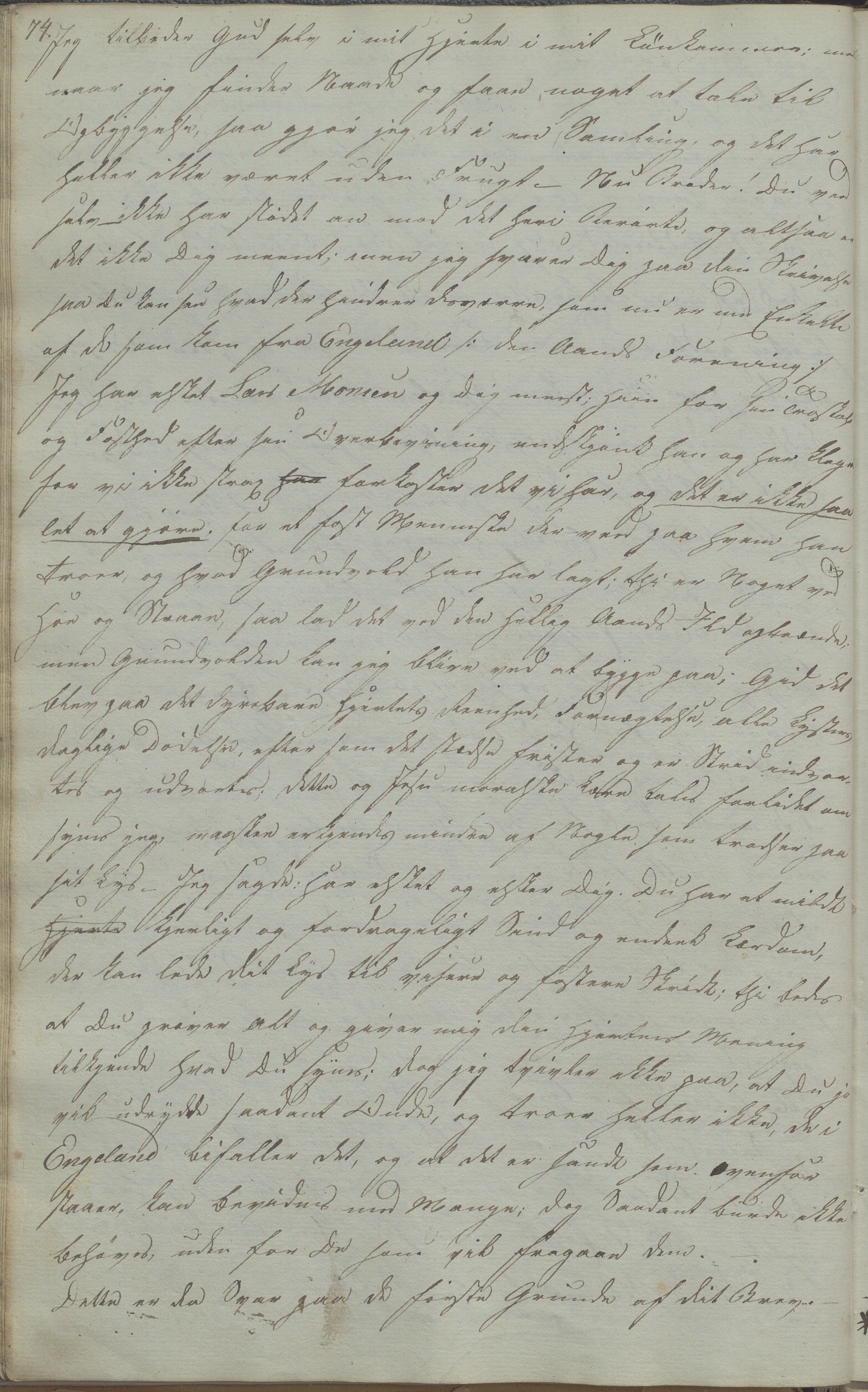 Heggtveitsamlingen, TMF/A-1007/H/L0052/0001: Innbundne brev Ms. S, med innlagt registratur / Innbundne brev Ms S. , 1801-1823, p. 74