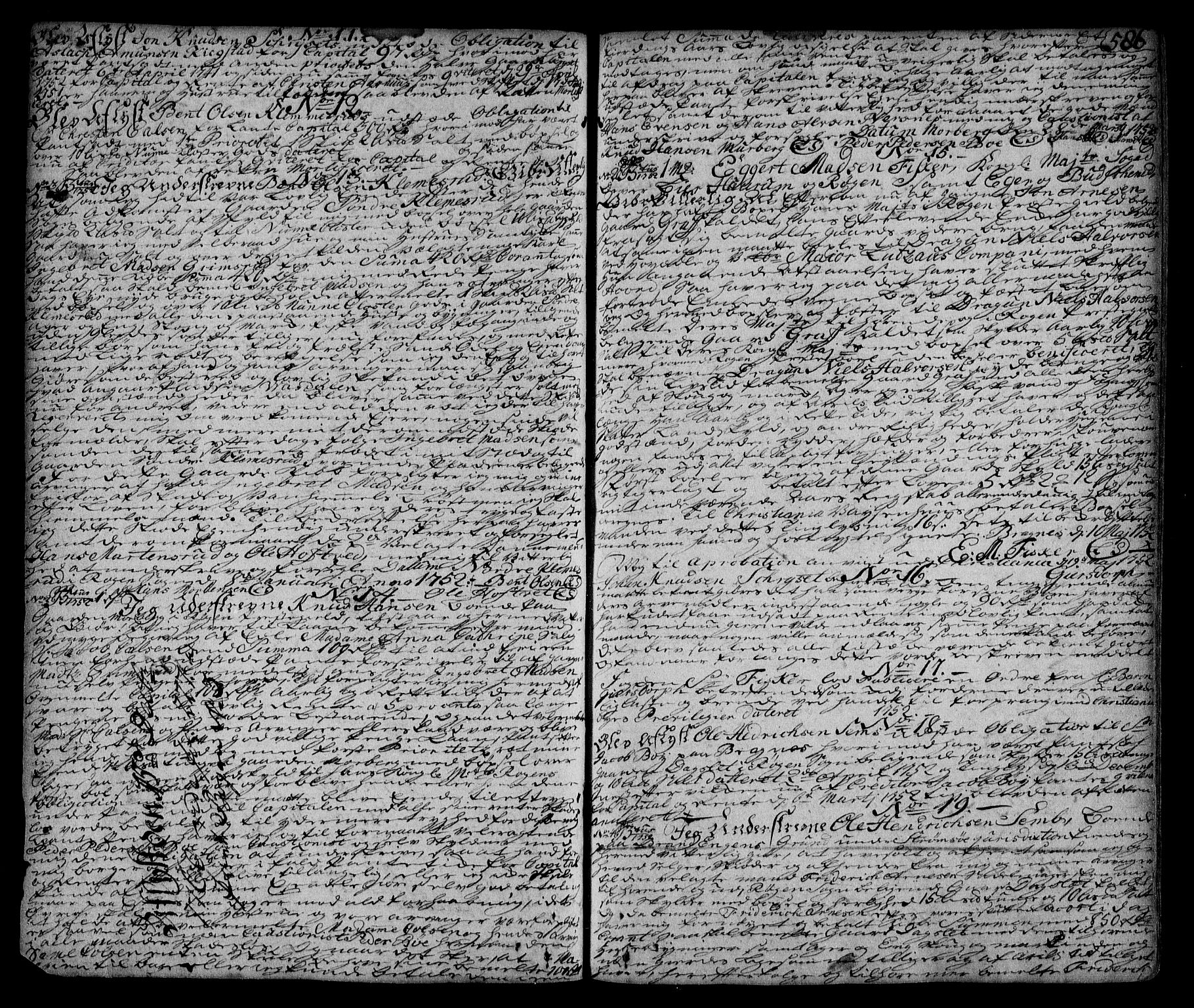 Lier, Røyken og Hurum sorenskriveri, SAKO/A-89/G/Ga/Gaa/L0002: Mortgage book no. II, 1725-1755, p. 586