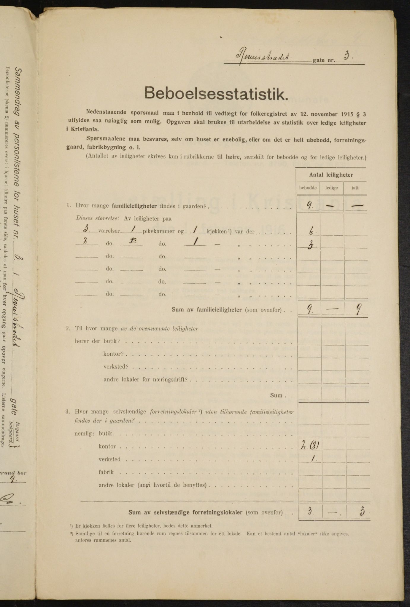 OBA, Municipal Census 1916 for Kristiania, 1916, p. 85010