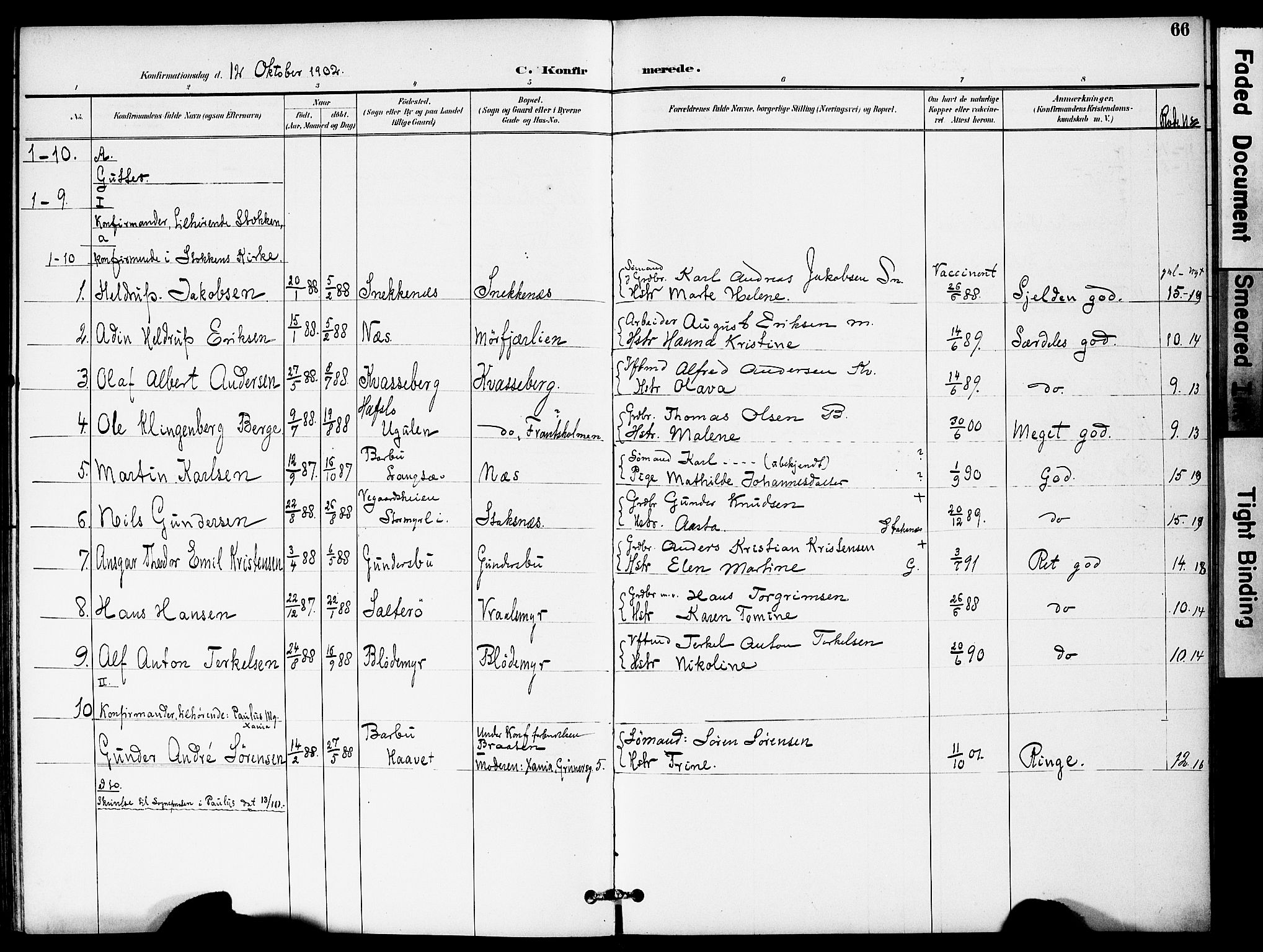 Austre Moland sokneprestkontor, SAK/1111-0001/F/Fa/Fab/L0002: Parish register (official) no. A 2, 1894-1919, p. 67