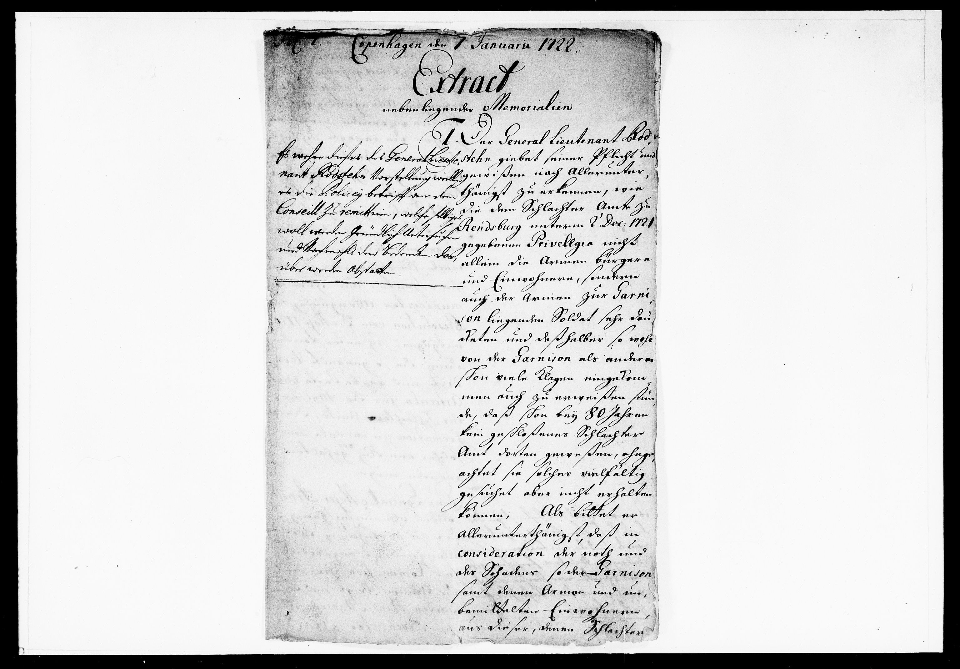 Krigskollegiet, Krigskancelliet, DRA/A-0006/-/1065-1068: Refererede sager, 1722, p. 2