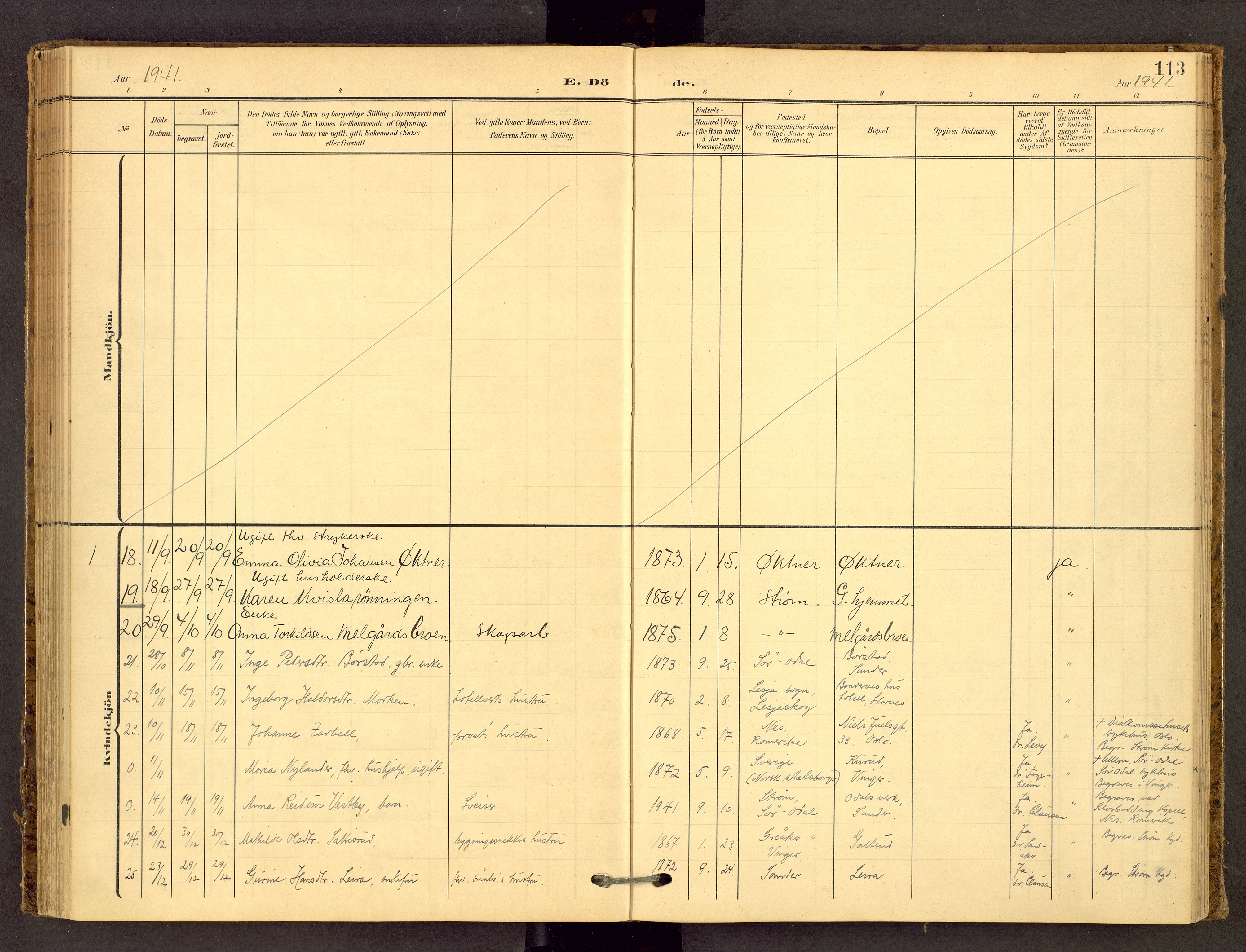 Sør-Odal prestekontor, AV/SAH-PREST-030/H/Ha/Haa/L0010: Parish register (official) no. 10, 1907-1968, p. 113