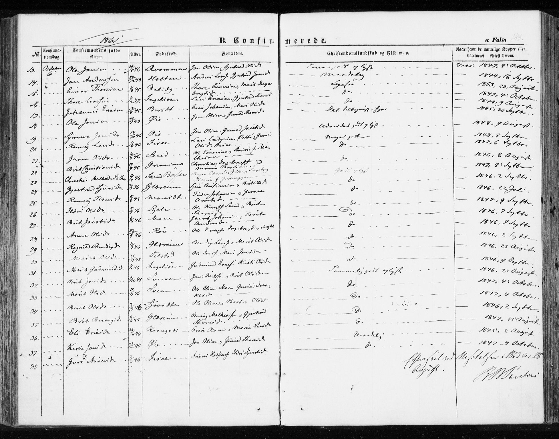 Ministerialprotokoller, klokkerbøker og fødselsregistre - Møre og Romsdal, AV/SAT-A-1454/595/L1044: Parish register (official) no. 595A06, 1852-1863, p. 143