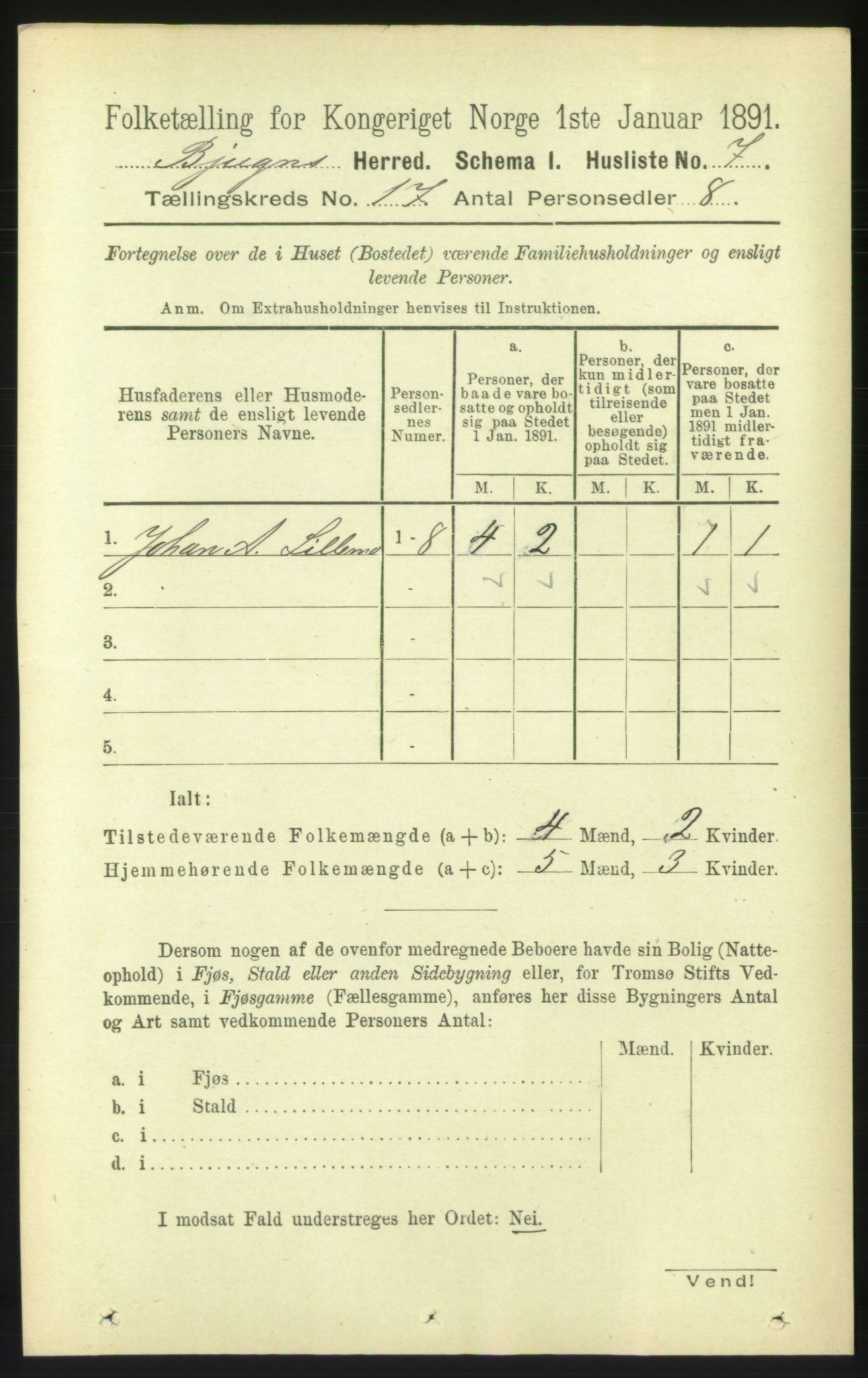 RA, 1891 census for 1627 Bjugn, 1891, p. 4672