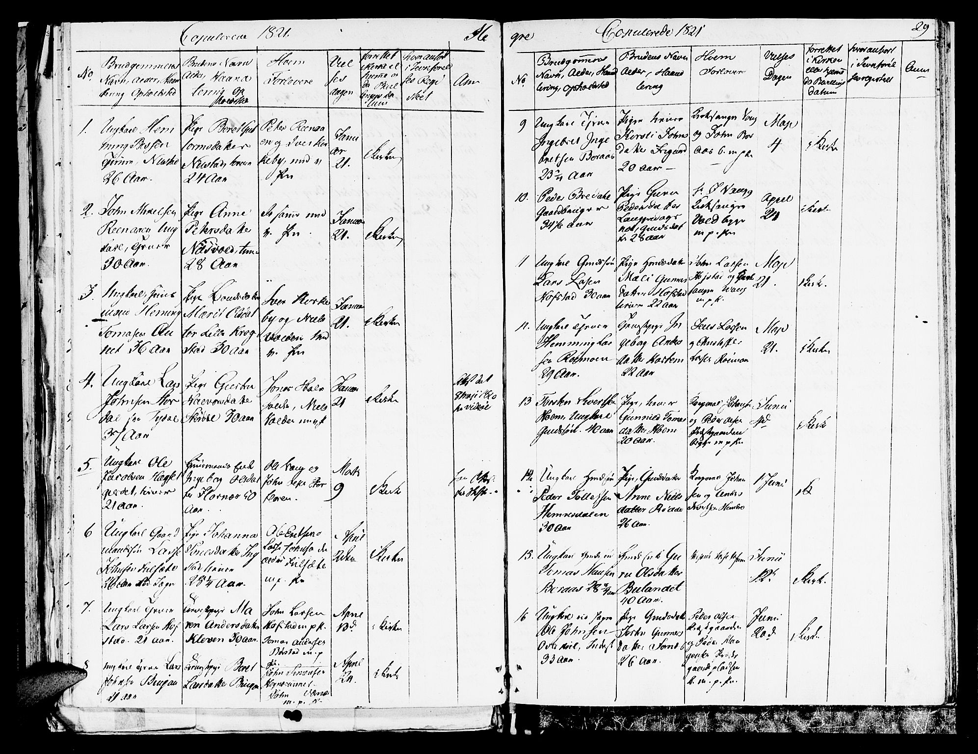 Ministerialprotokoller, klokkerbøker og fødselsregistre - Nord-Trøndelag, SAT/A-1458/709/L0065: Parish register (official) no. 709A09 /4, 1820-1821, p. 29