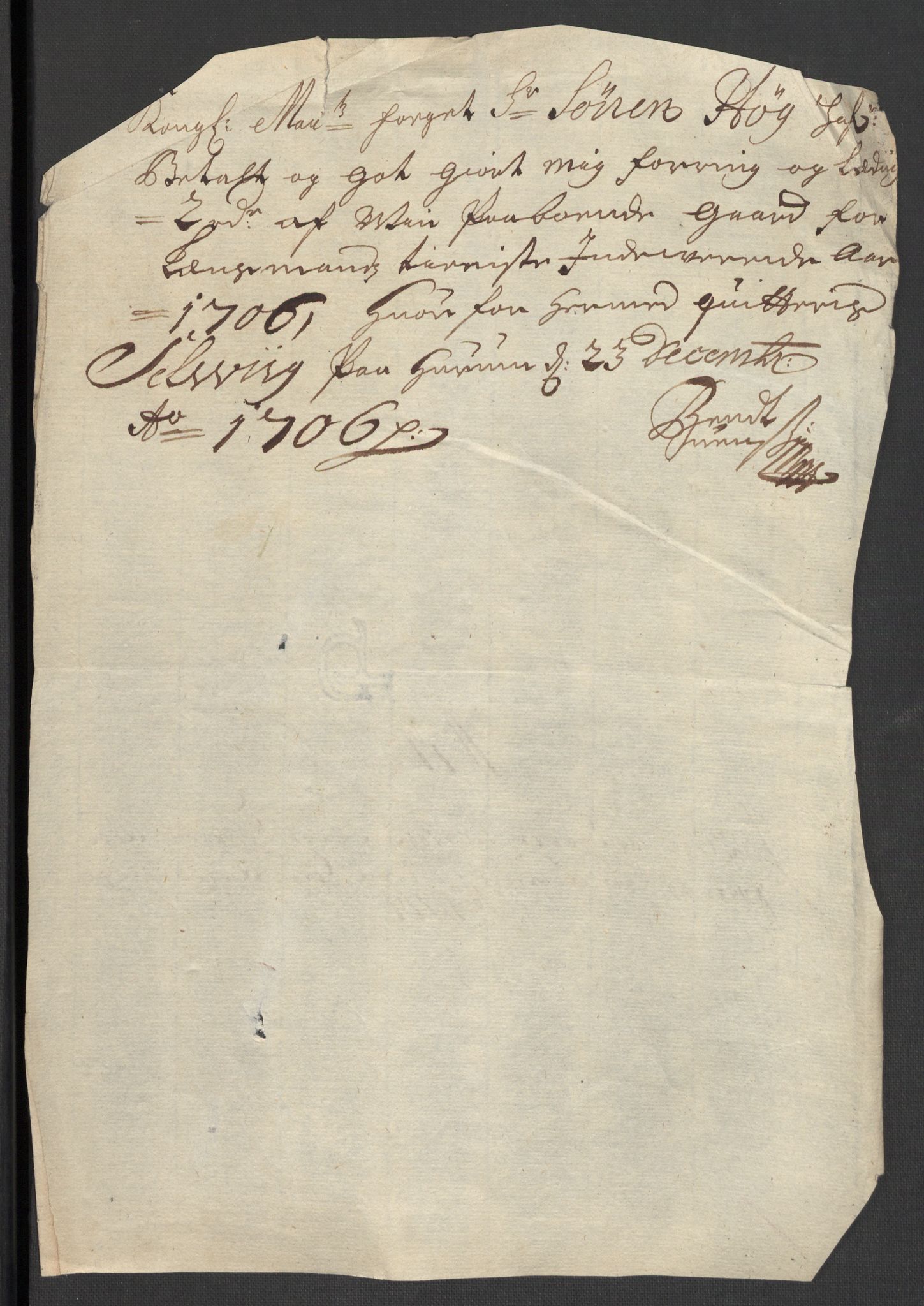 Rentekammeret inntil 1814, Reviderte regnskaper, Fogderegnskap, AV/RA-EA-4092/R30/L1701: Fogderegnskap Hurum, Røyken, Eiker og Lier, 1706-1707, p. 186