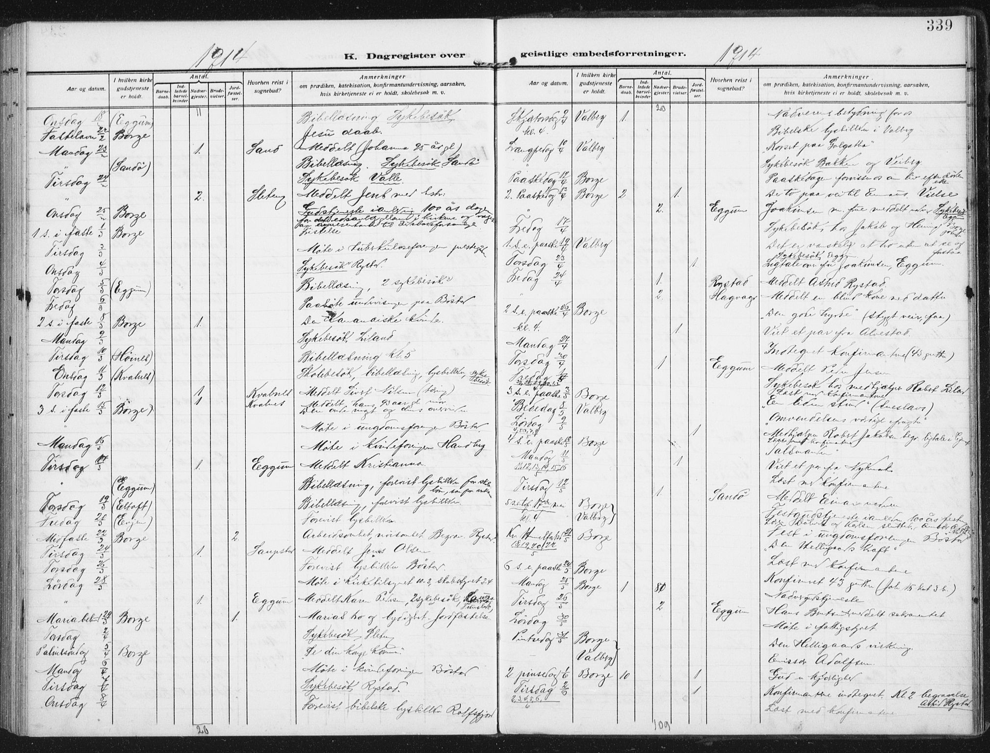 Ministerialprotokoller, klokkerbøker og fødselsregistre - Nordland, SAT/A-1459/880/L1135: Parish register (official) no. 880A09, 1908-1919, p. 339