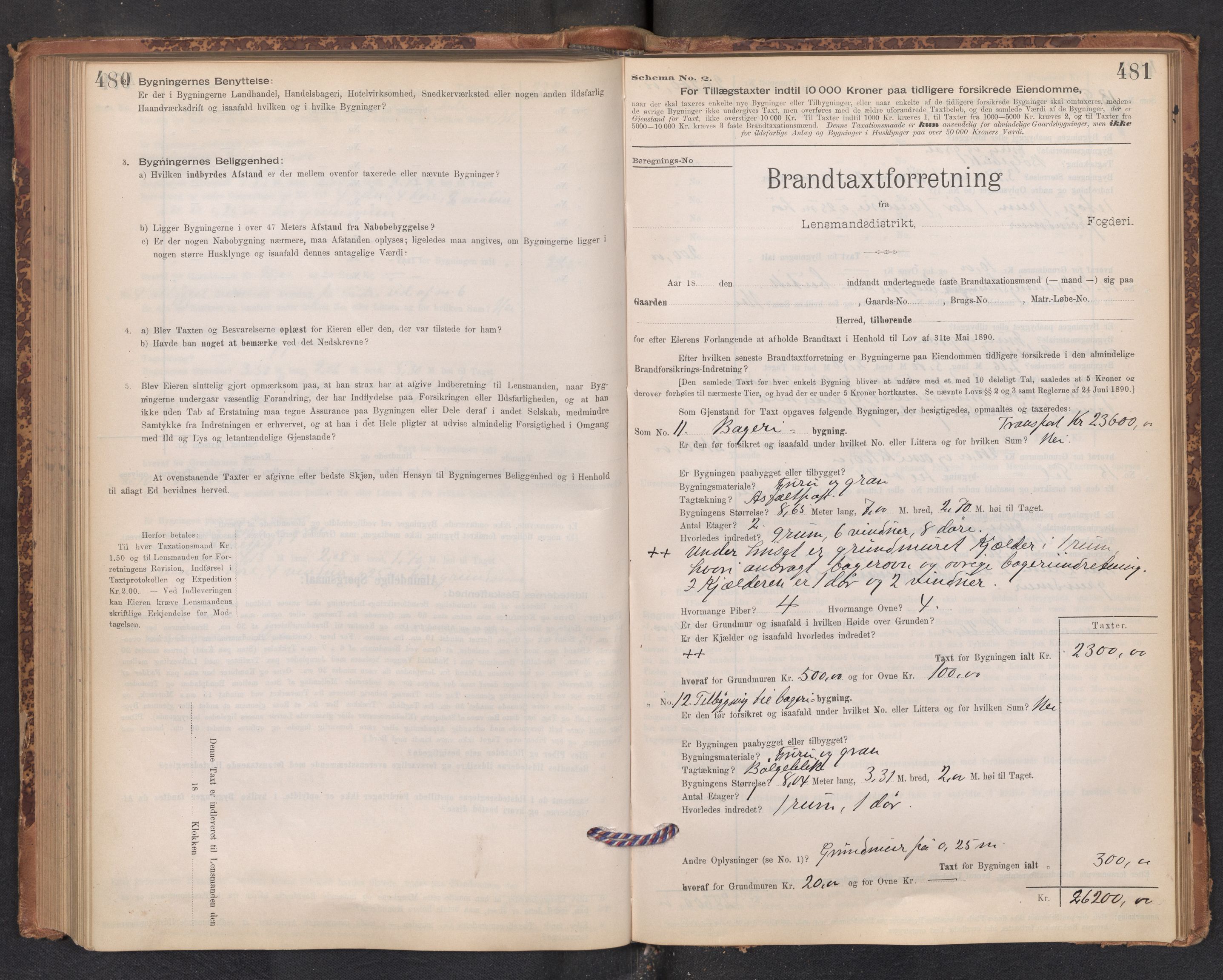 Lensmannen i Aurland, AV/SAB-A-26401/0012/L0004: Branntakstprotokoll, skjematakst, 1895-1911, p. 480-481