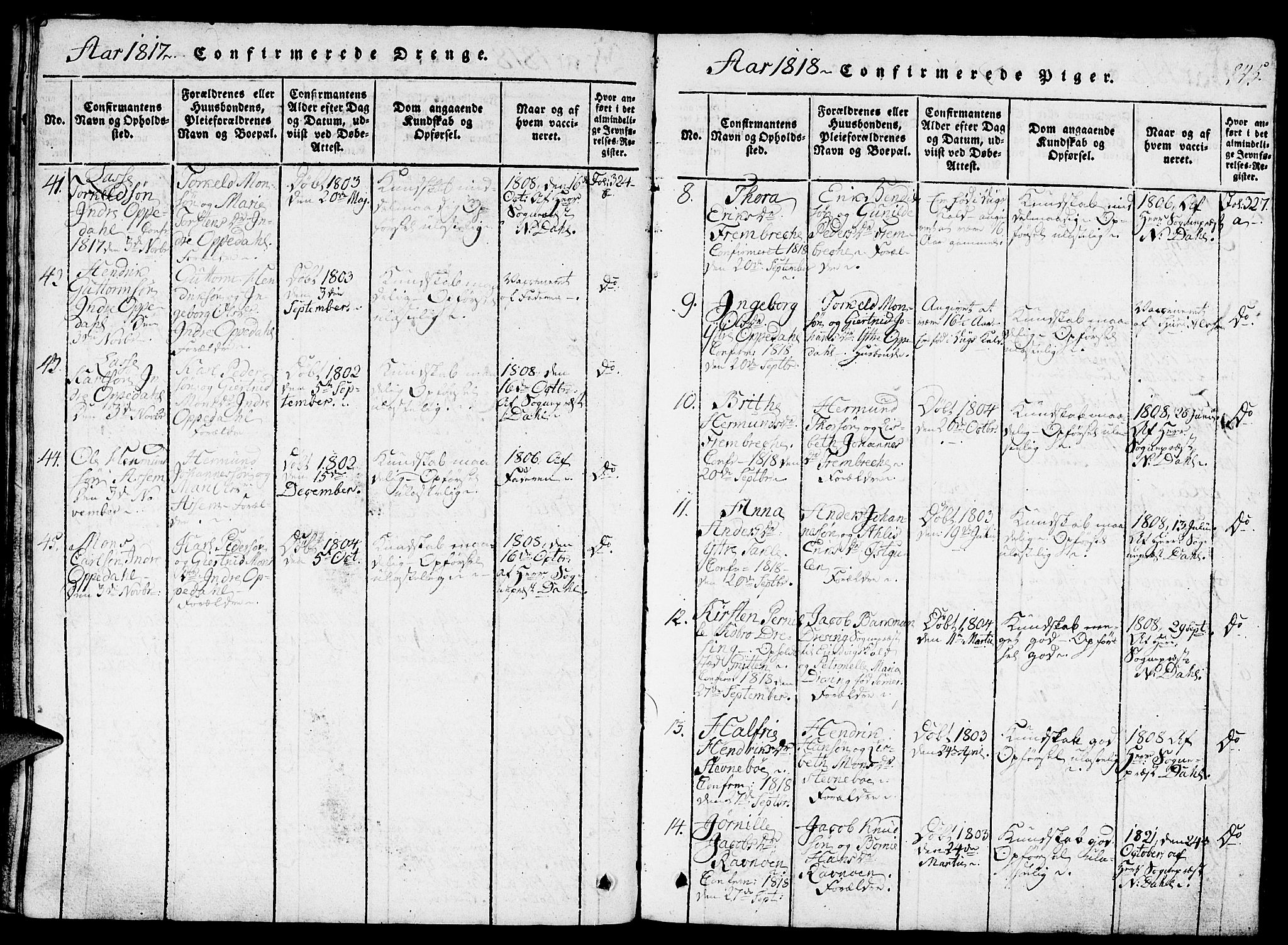 Gulen sokneprestembete, AV/SAB-A-80201/H/Haa/Haaa/L0018: Parish register (official) no. A 18, 1816-1825, p. 245