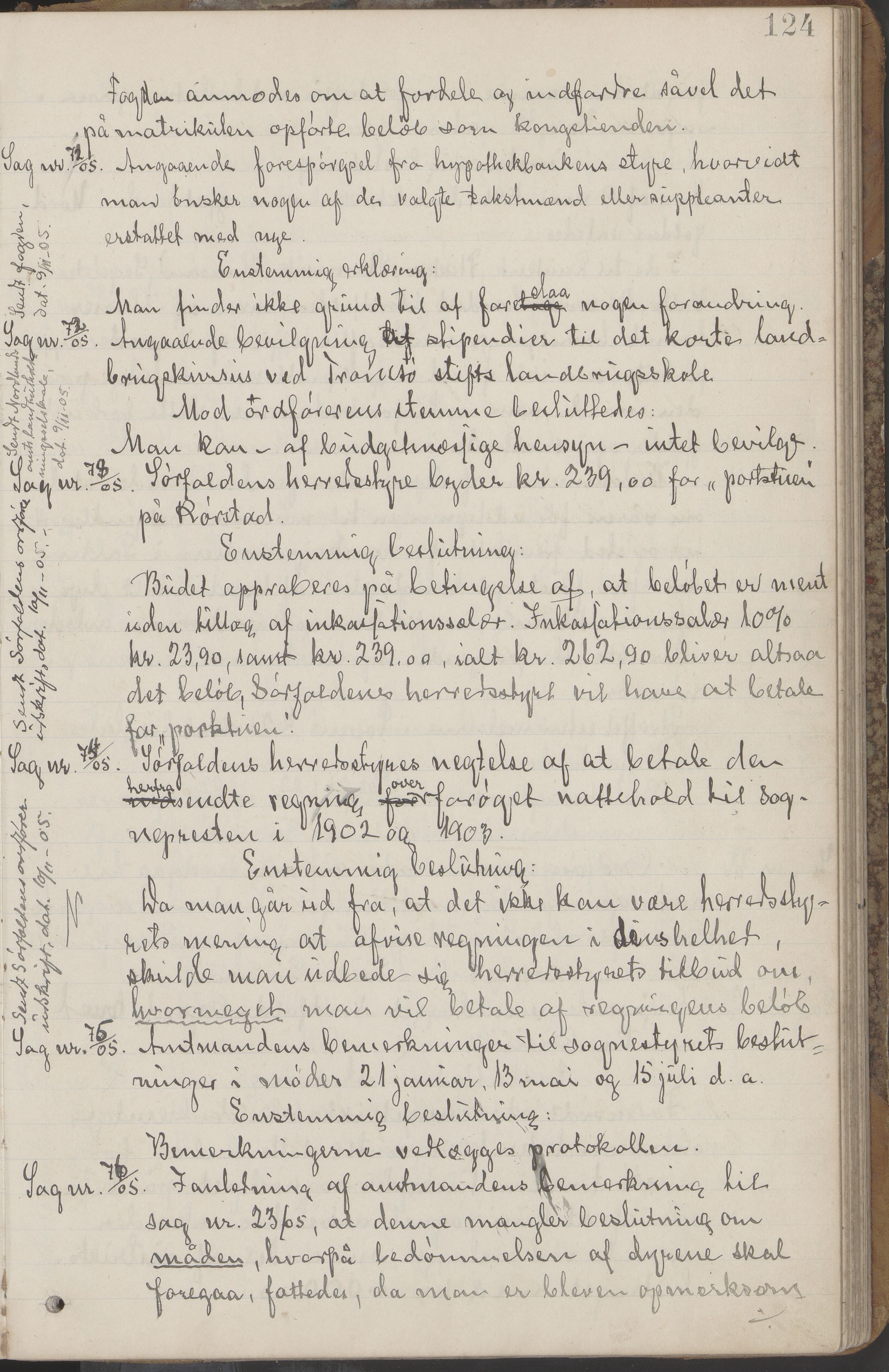 Kjerringøy kommune. Formannskapet, AIN/K-18441.150/A/Aa/L0002: Forhandlingsprotokoll Norfolden- Kjerringø formanskap, 1900-1911