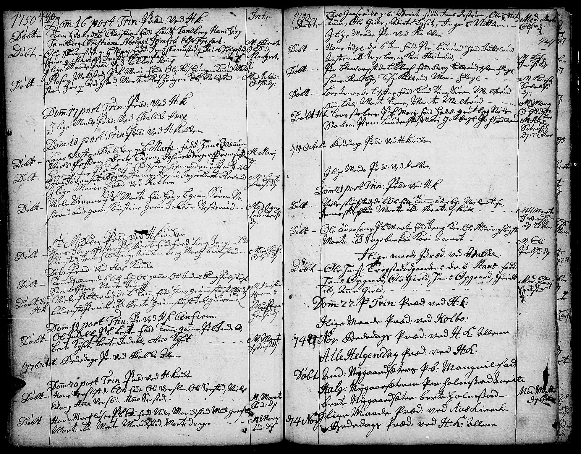 Toten prestekontor, AV/SAH-PREST-102/H/Ha/Haa/L0003: Parish register (official) no. 3, 1734-1751, p. 440-441