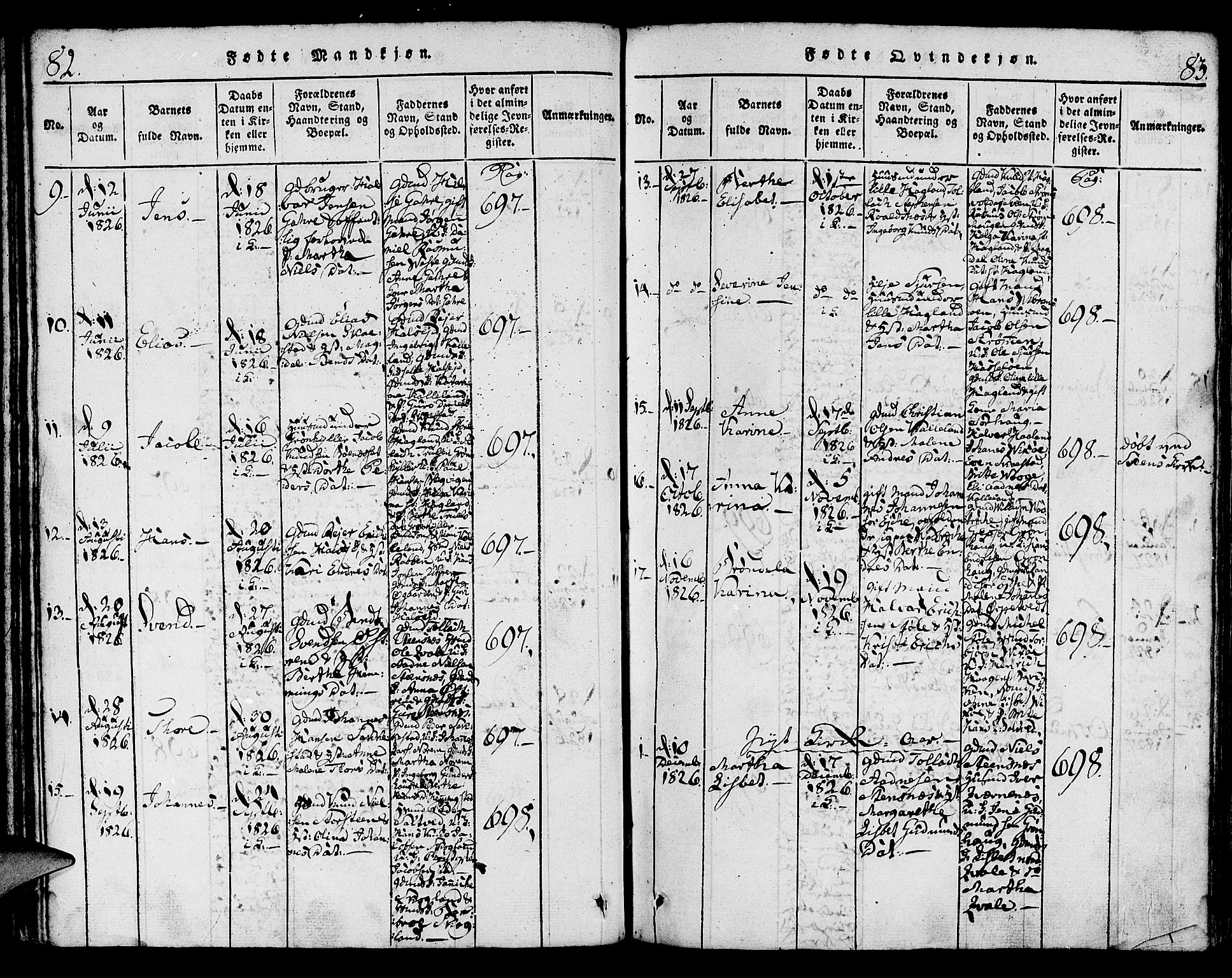 Torvastad sokneprestkontor, SAST/A -101857/H/Ha/Haa/L0004: Parish register (official) no. A 4, 1817-1836, p. 82-83
