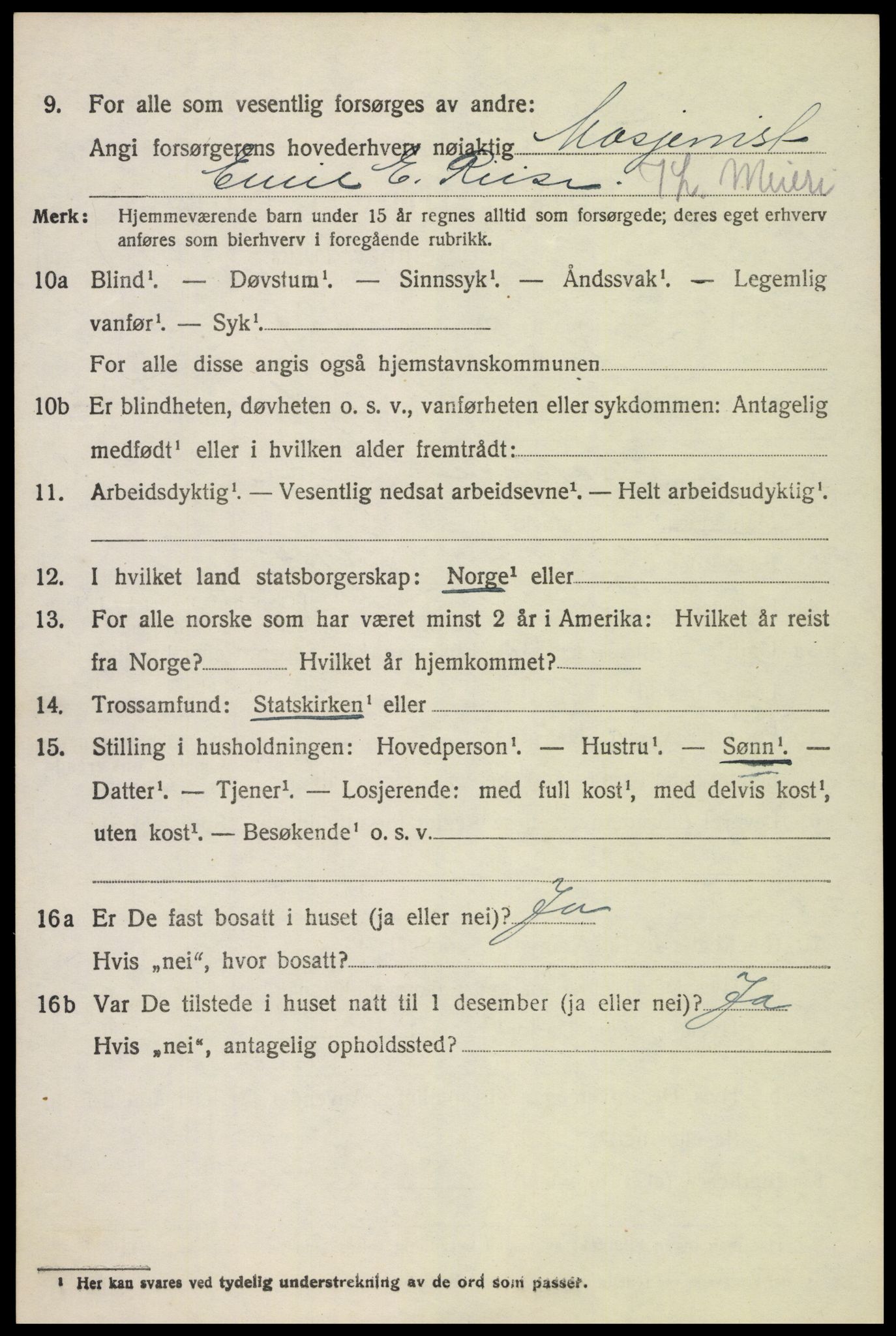 SAH, 1920 census for Løten, 1920, p. 11852