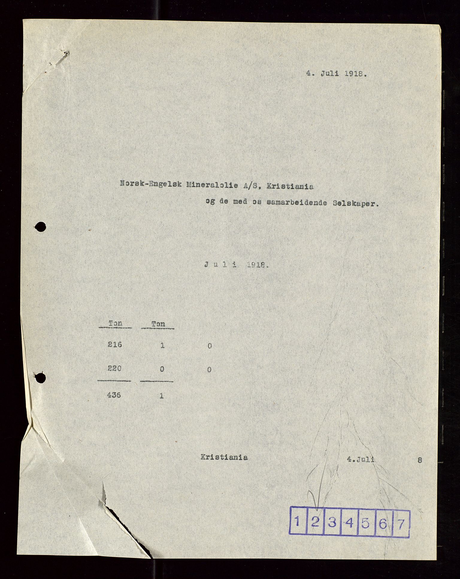 Pa 1521 - A/S Norske Shell, AV/SAST-A-101915/E/Ea/Eaa/L0006: Sjefskorrespondanse, 1918, p. 252