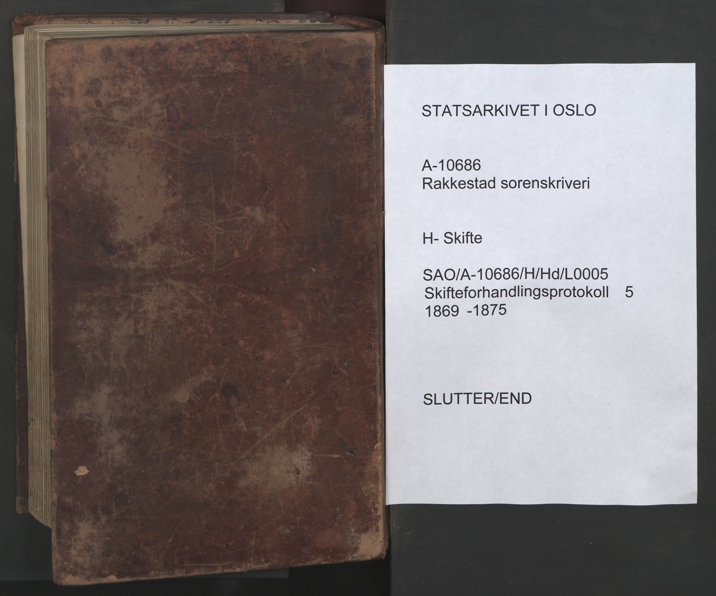 Rakkestad sorenskriveri, SAO/A-10686/H/Hd/L0005: Skifteforhandlingsprotokoller, 1869-1875