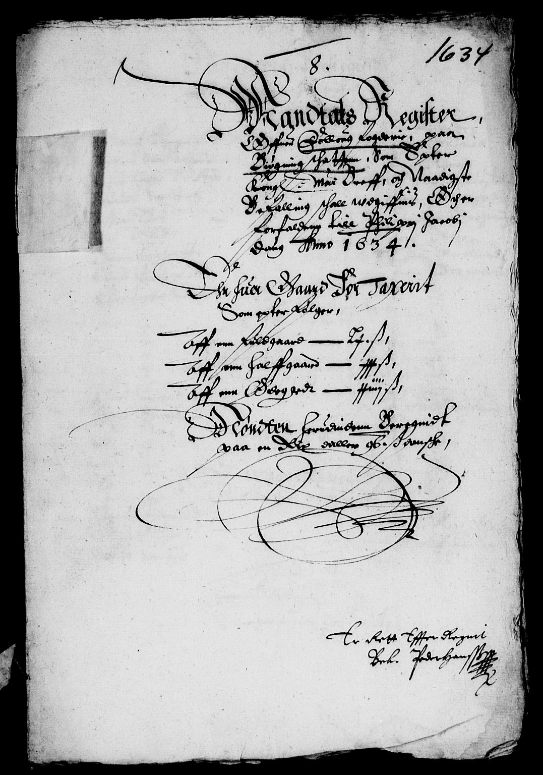 Rentekammeret inntil 1814, Reviderte regnskaper, Lensregnskaper, AV/RA-EA-5023/R/Rb/Rba/L0116: Akershus len, 1633-1634