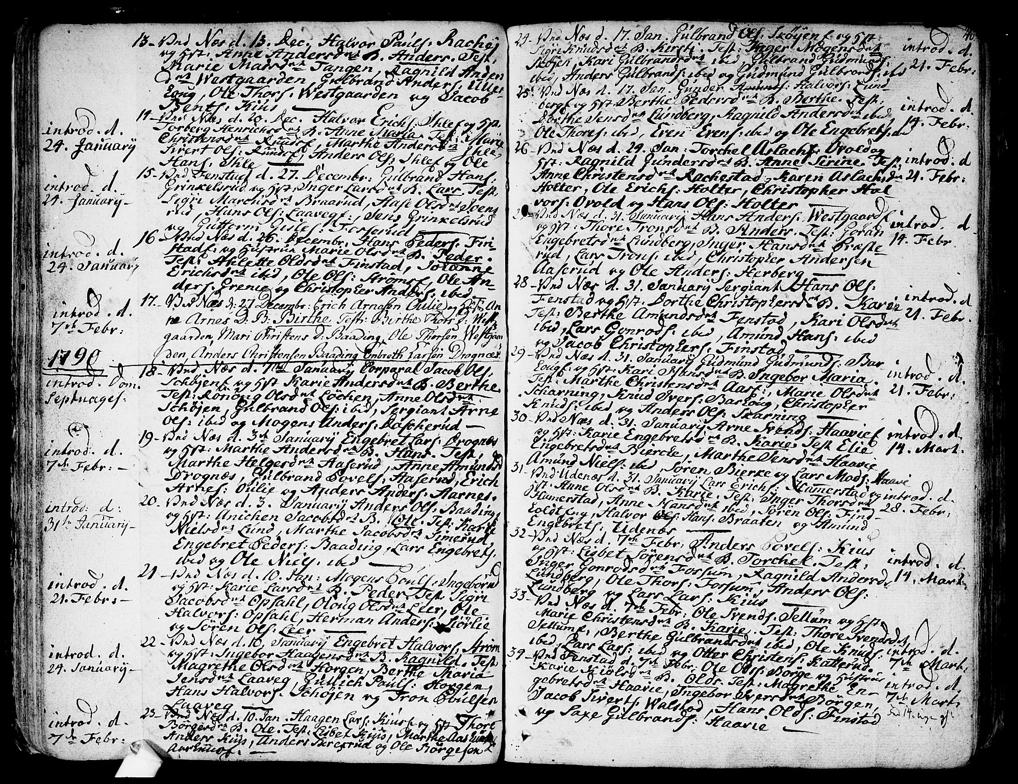 Nes prestekontor Kirkebøker, SAO/A-10410/F/Fa/L0004: Parish register (official) no. I 4, 1781-1816, p. 40