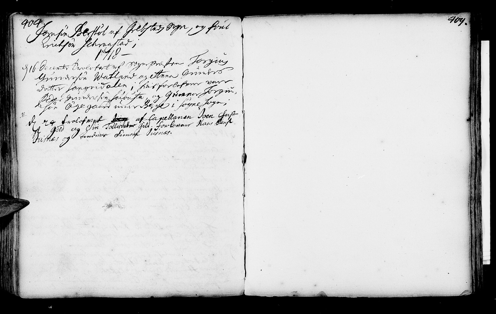 Oddernes sokneprestkontor, SAK/1111-0033/F/Fa/Faa/L0001: Parish register (official) no. A 1, 1692-1718, p. 404-405