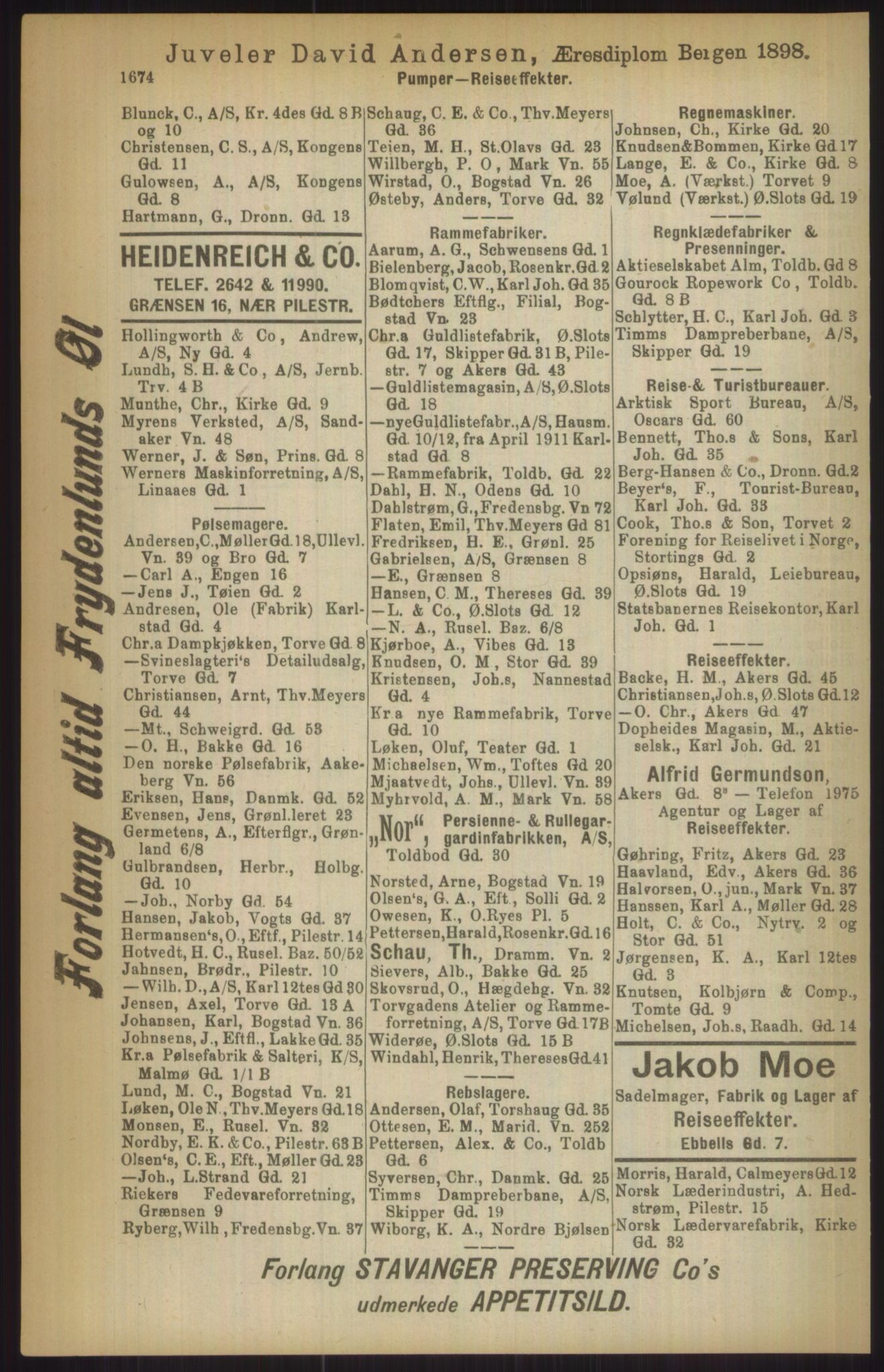 Kristiania/Oslo adressebok, PUBL/-, 1911, p. 1674