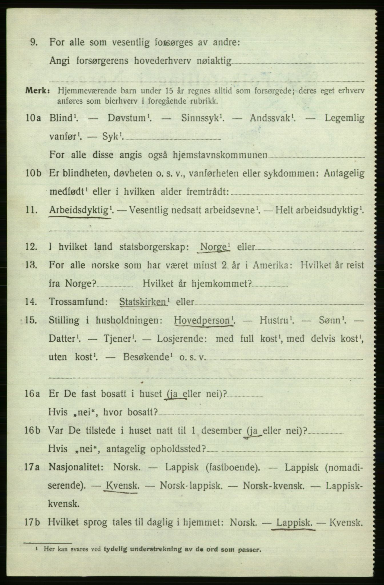 SATØ, 1920 census for Nesseby, 1920, p. 925