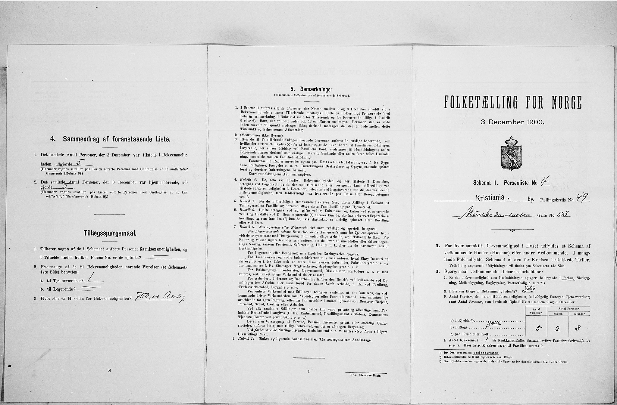 SAO, 1900 census for Kristiania, 1900, p. 61316