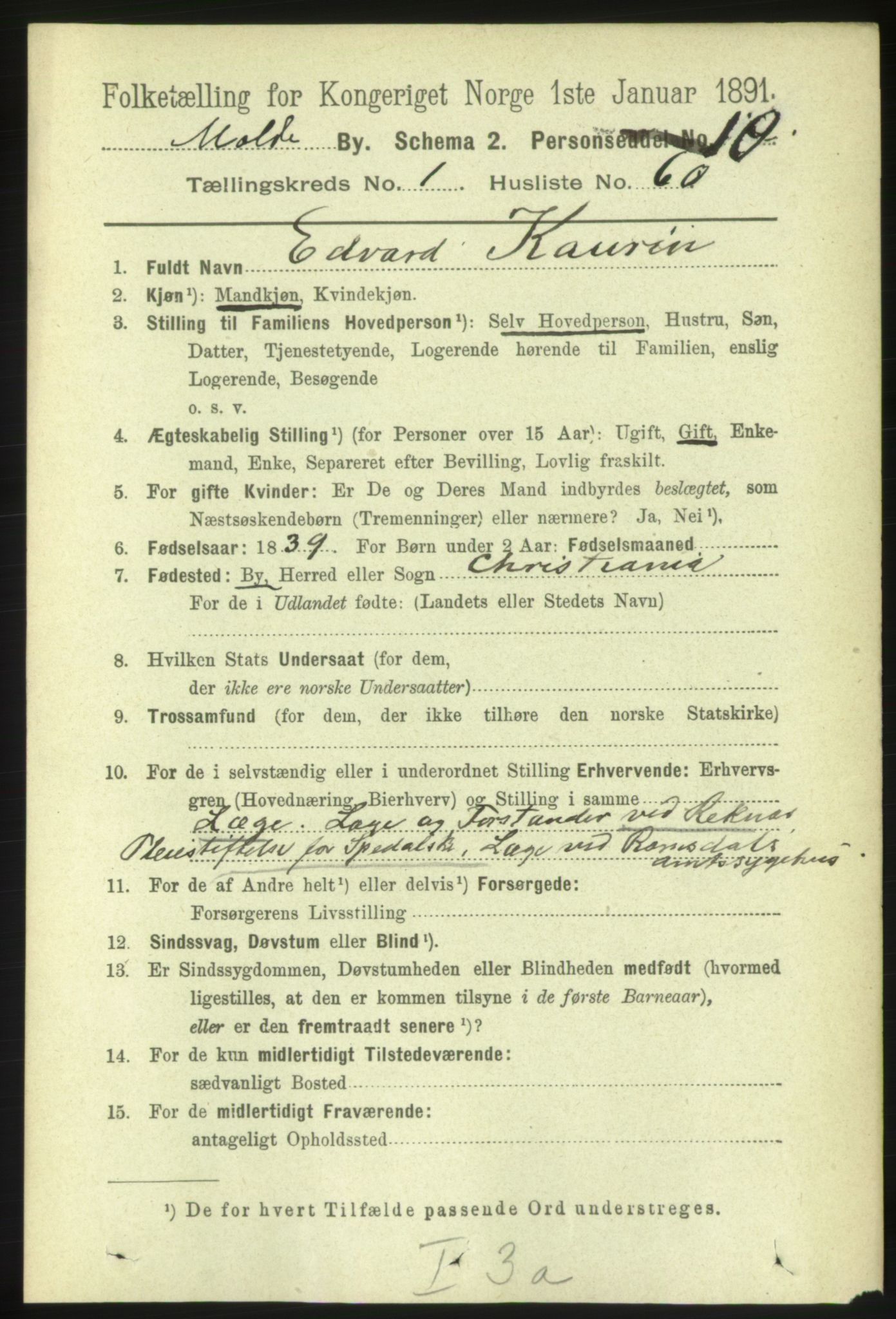 RA, 1891 census for 1502 Molde, 1891, p. 825