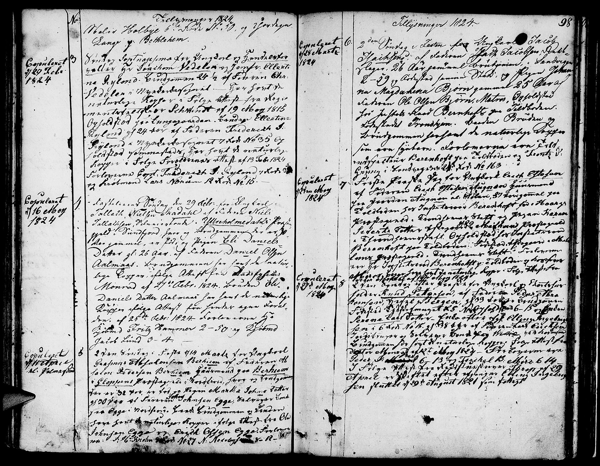 Nykirken Sokneprestembete, SAB/A-77101/H/Hab: Parish register (copy) no. A 2, 1782-1847, p. 98