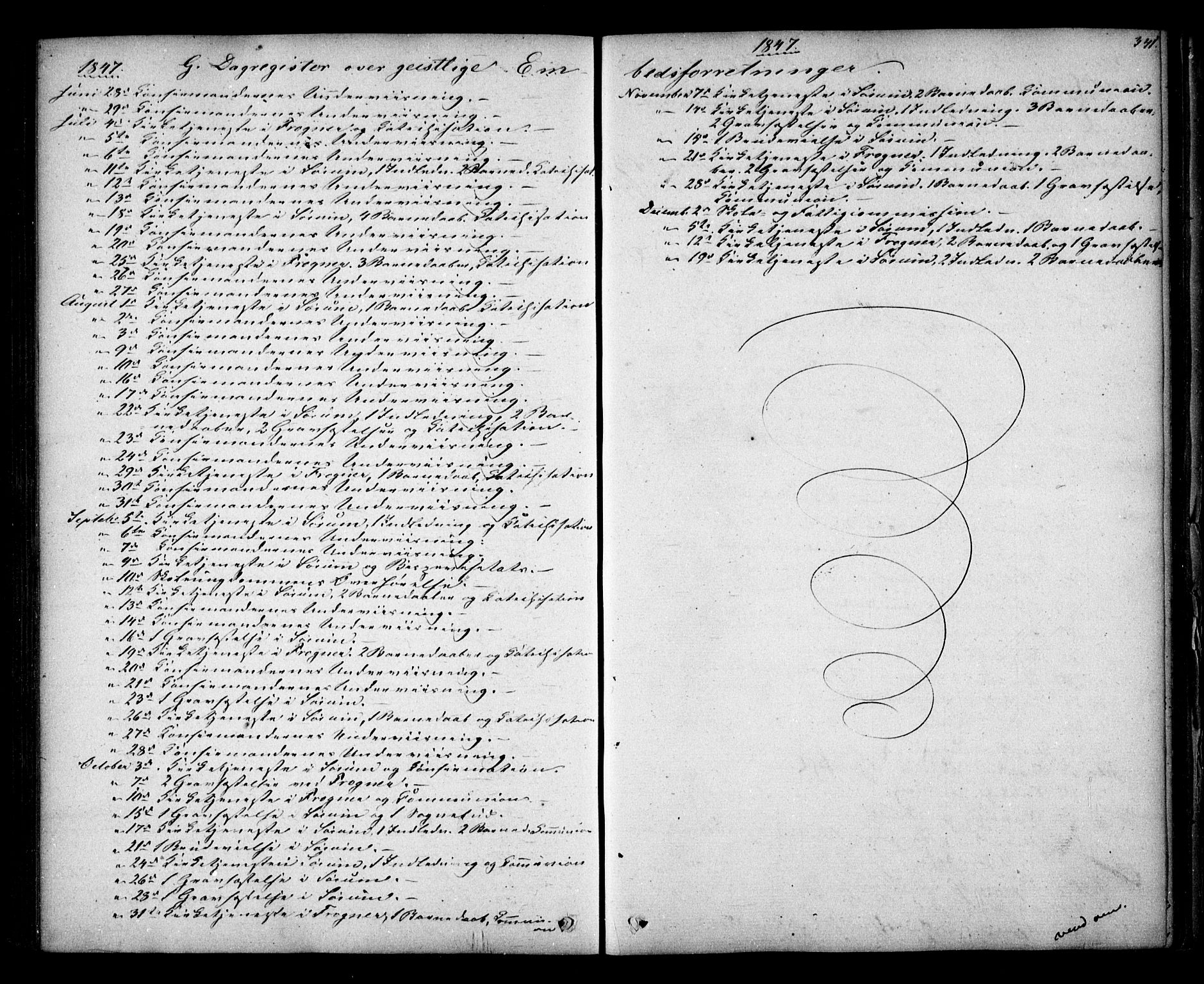 Sørum prestekontor Kirkebøker, AV/SAO-A-10303/F/Fa/L0005: Parish register (official) no. I 5, 1846-1863, p. 341