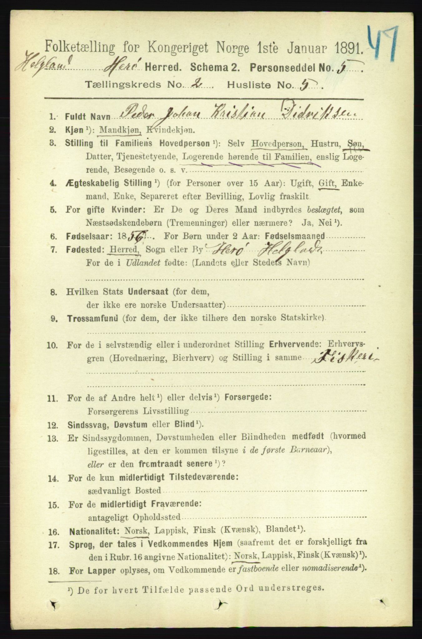 RA, 1891 census for 1818 Herøy, 1891, p. 271