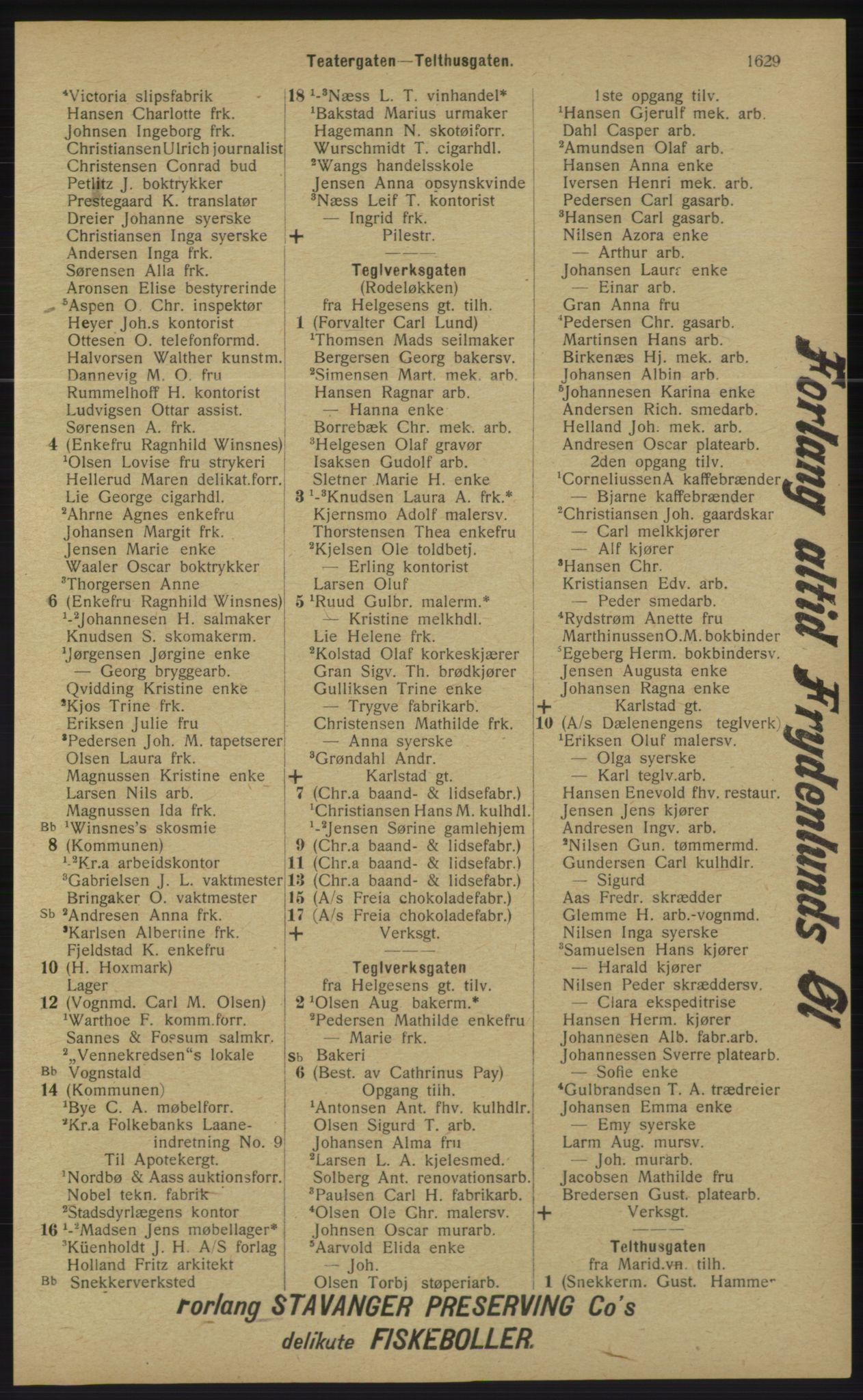 Kristiania/Oslo adressebok, PUBL/-, 1913, p. 1585