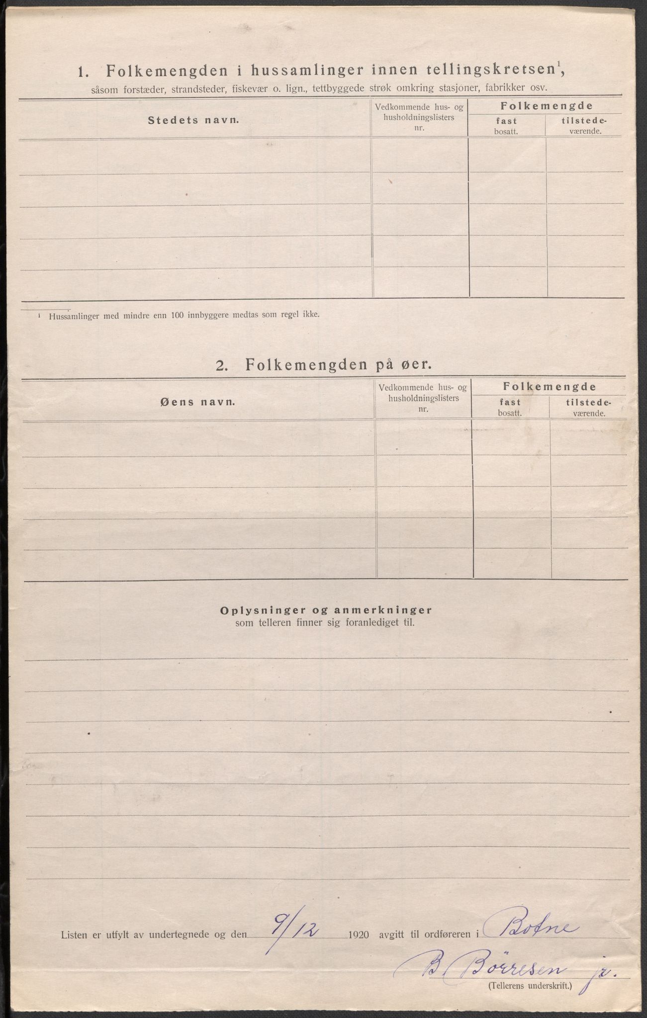 SAKO, 1920 census for Botne, 1920, p. 16