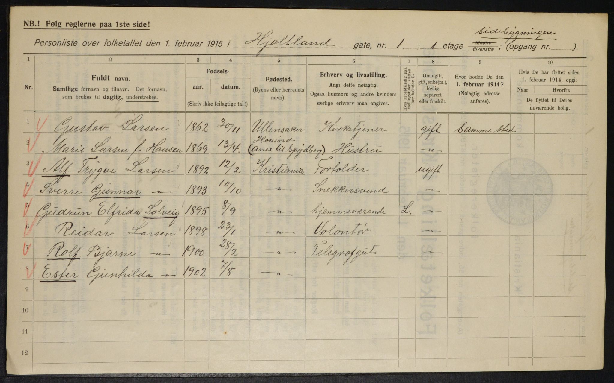 OBA, Municipal Census 1915 for Kristiania, 1915, p. 39748