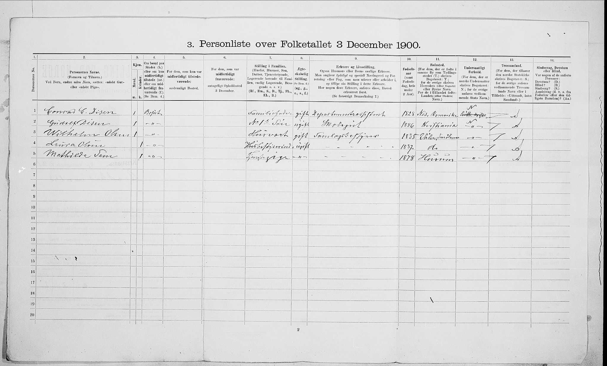 SAO, 1900 census for Kristiania, 1900, p. 73477