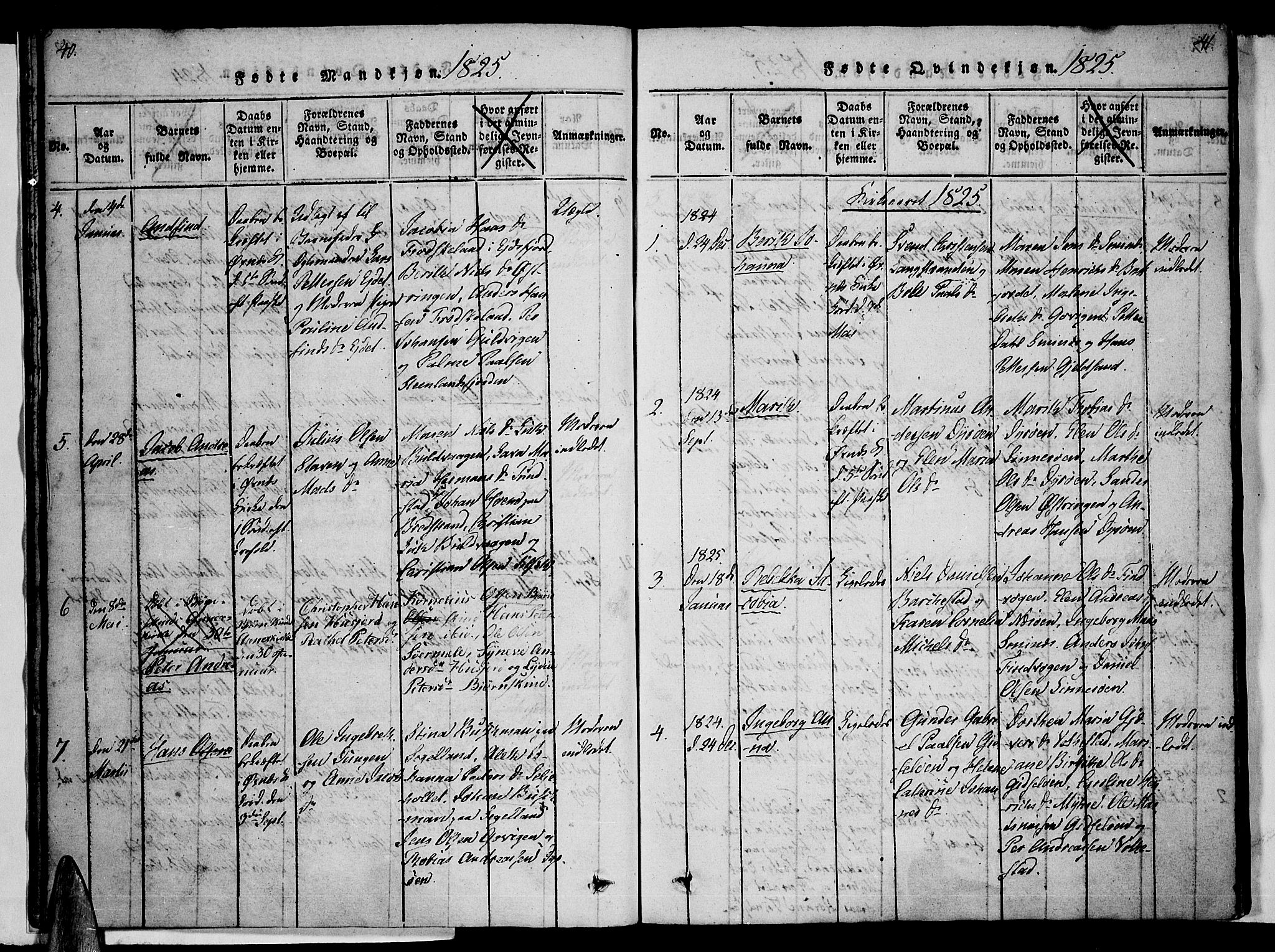 Ministerialprotokoller, klokkerbøker og fødselsregistre - Nordland, SAT/A-1459/893/L1331: Parish register (official) no. 893A04, 1820-1840, p. 40-41