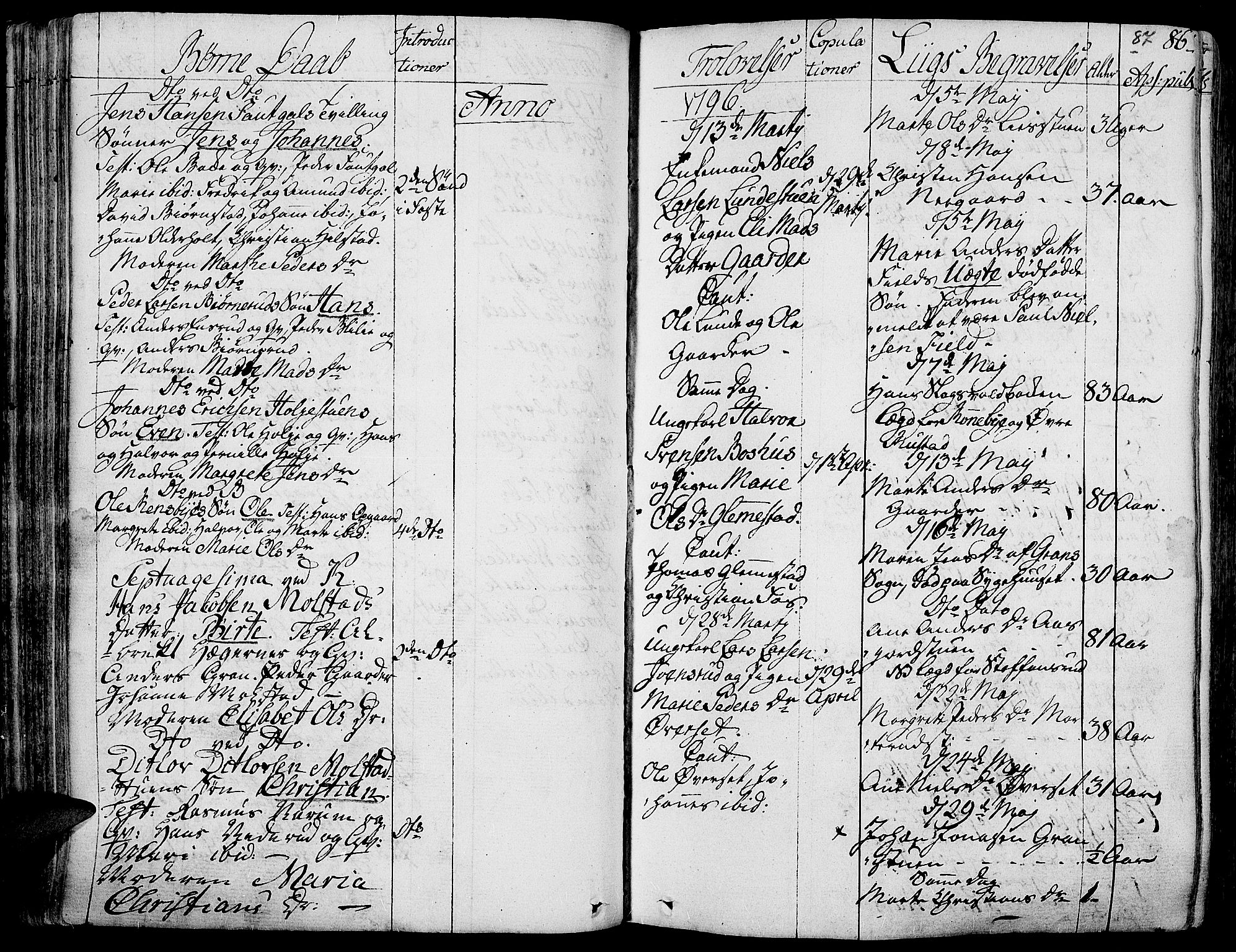 Toten prestekontor, SAH/PREST-102/H/Ha/Haa/L0007: Parish register (official) no. 7, 1794-1809, p. 87