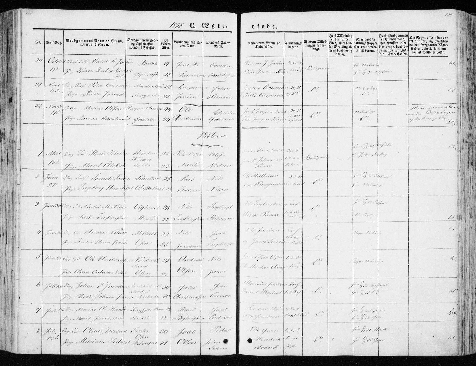 Ministerialprotokoller, klokkerbøker og fødselsregistre - Sør-Trøndelag, SAT/A-1456/657/L0704: Parish register (official) no. 657A05, 1846-1857, p. 199