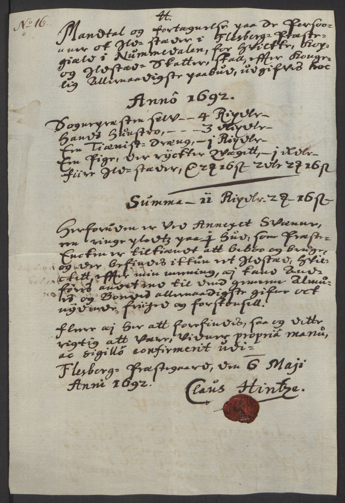 Rentekammeret inntil 1814, Reviderte regnskaper, Fogderegnskap, RA/EA-4092/R24/L1575: Fogderegnskap Numedal og Sandsvær, 1692-1695, p. 112