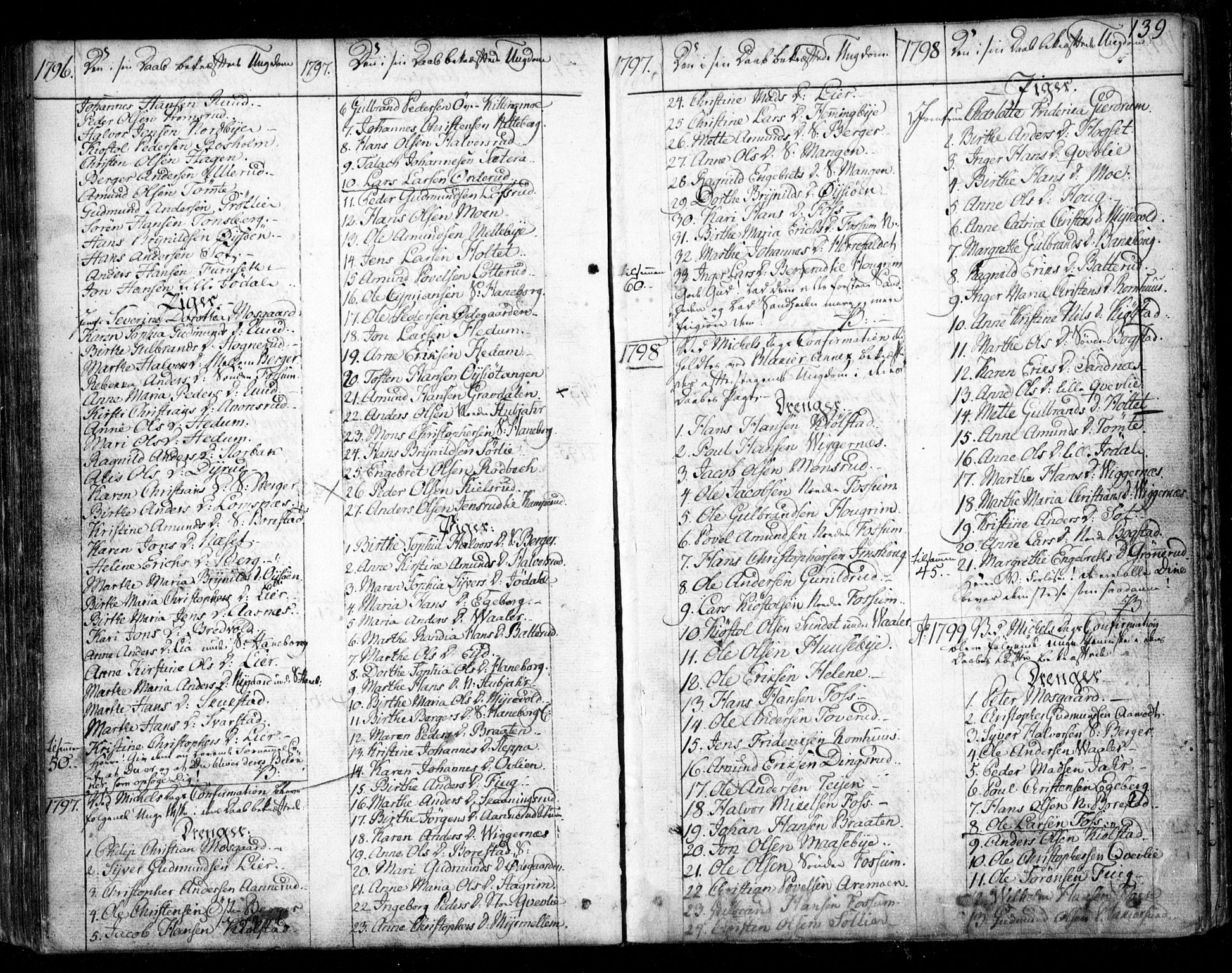Aurskog prestekontor Kirkebøker, SAO/A-10304a/F/Fa/L0003: Parish register (official) no. I 3, 1767-1807, p. 139