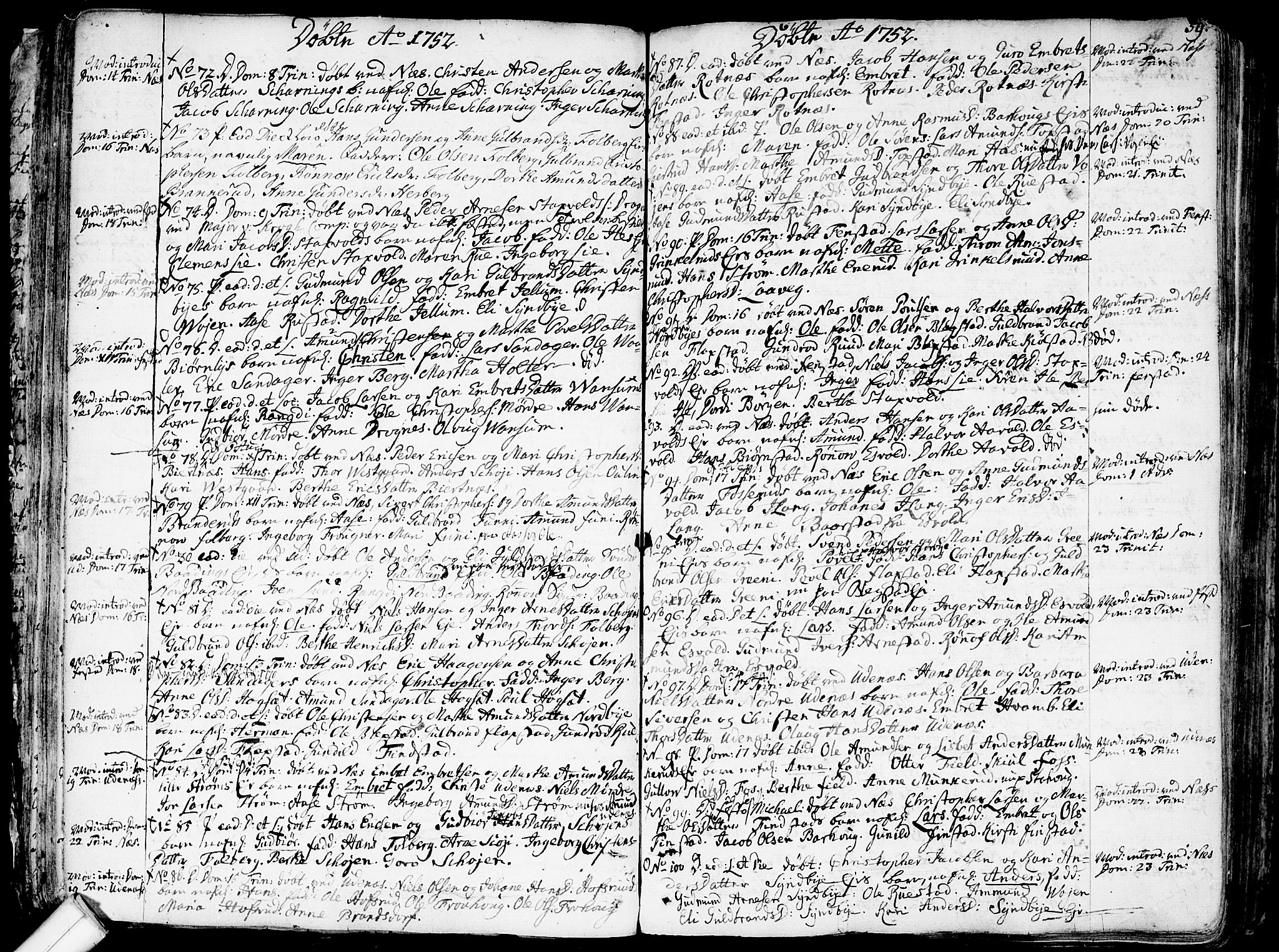 Nes prestekontor Kirkebøker, AV/SAO-A-10410/F/Fa/L0003: Parish register (official) no. I 3, 1734-1781, p. 59